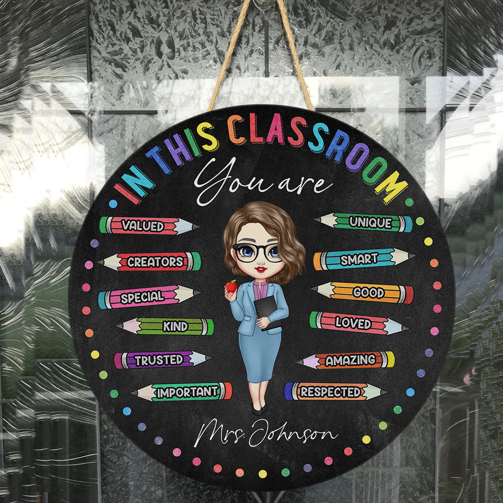 In This Classroom You Are - Personalized Wood Sign