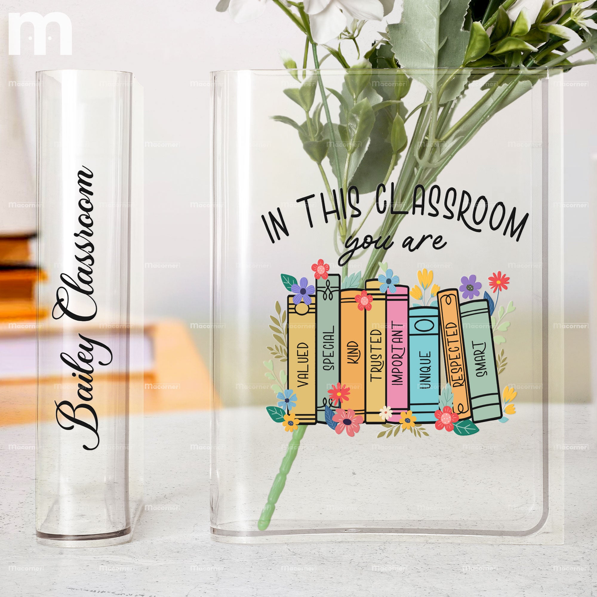 In This Classroom You Are Special Kind Unique - Personalized Acrylic Book Vase