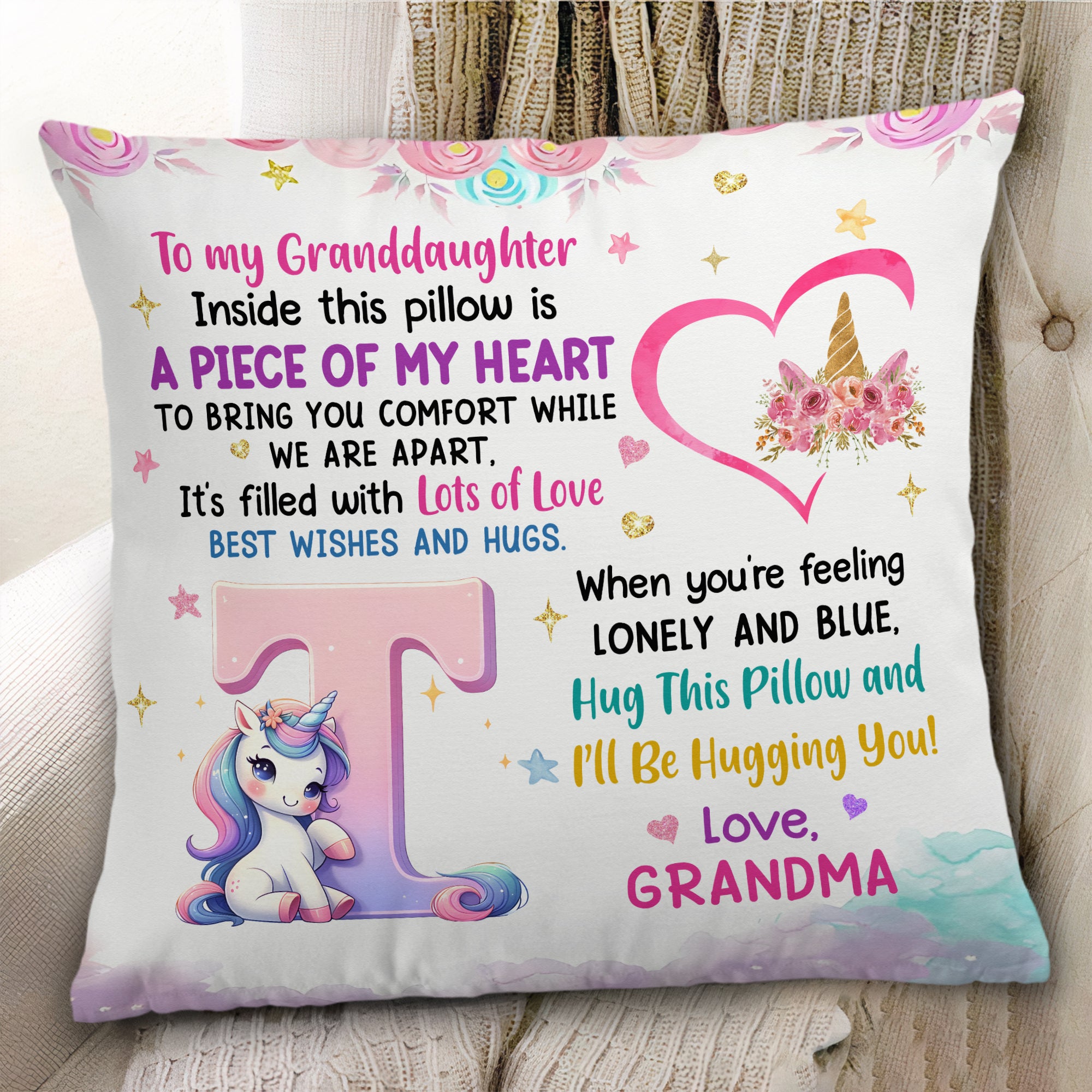 Inside This Pillow Is A Piece Of My Heart - Personalized Pillow (Insert Included)