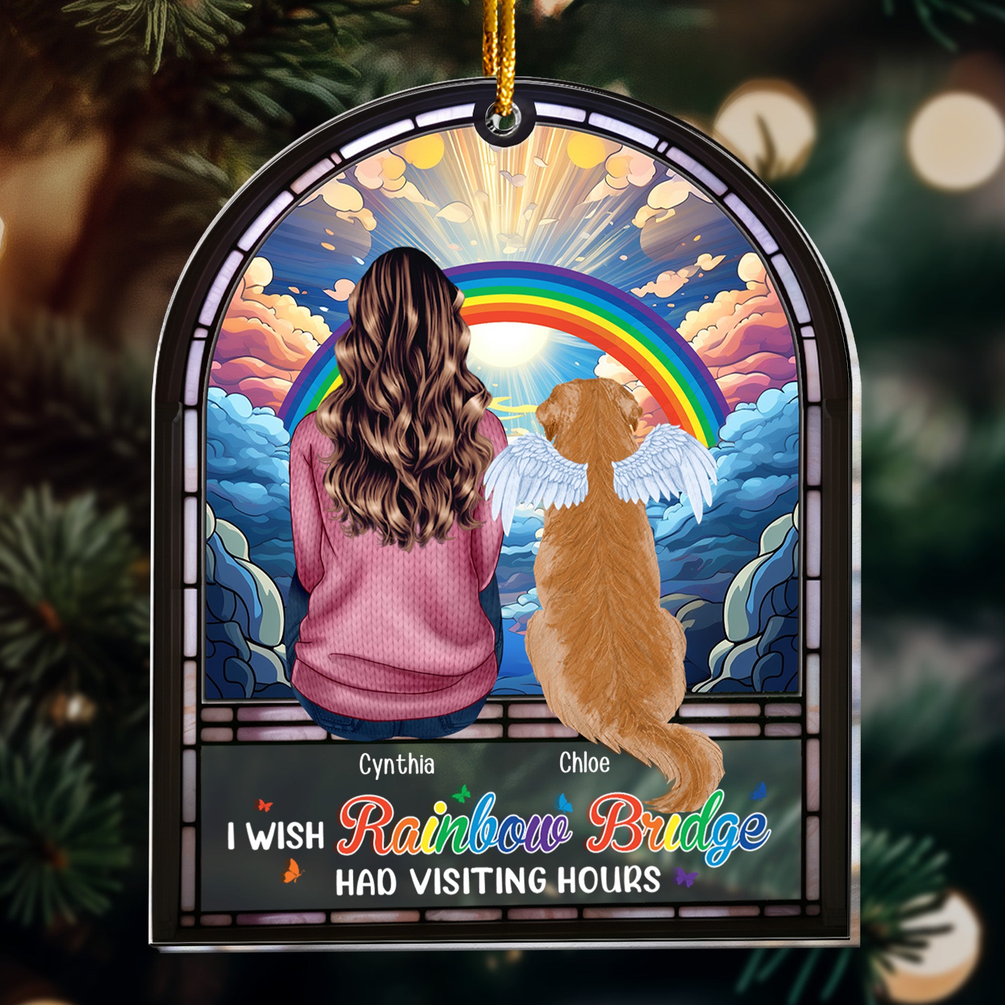 I Wish Rainbow Bridge Had Visiting Hours - Personalized Acrylic Ornament