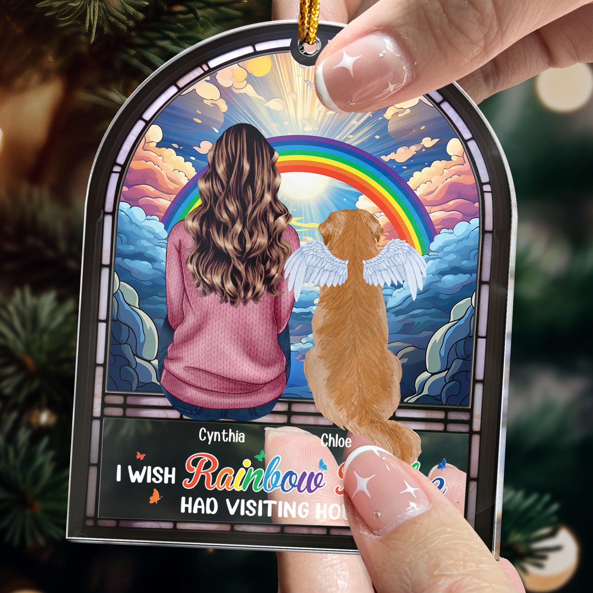 I Wish Rainbow Bridge Had Visiting Hours - Personalized Acrylic Ornament