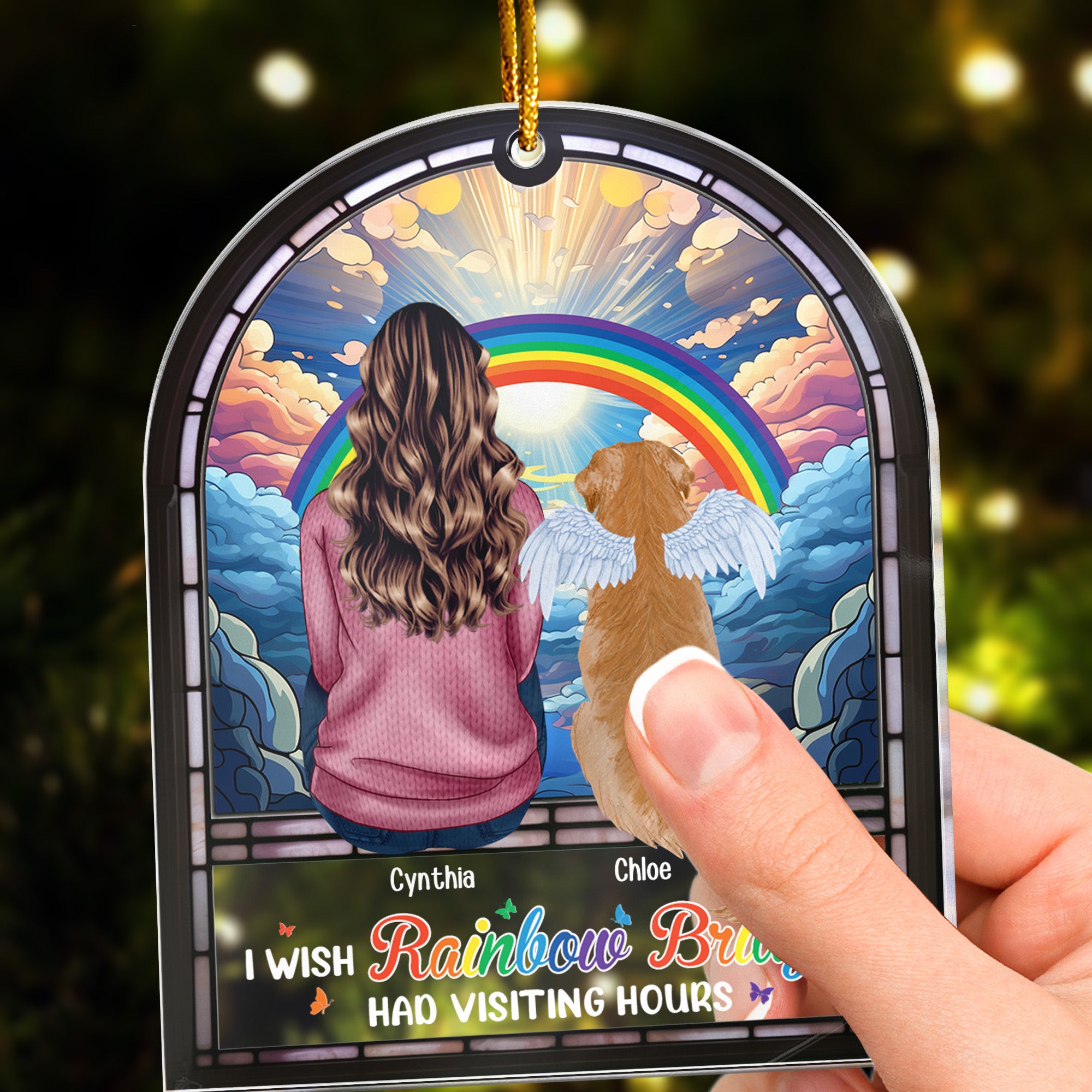 I Wish Rainbow Bridge Had Visiting Hours - Personalized Acrylic Ornament