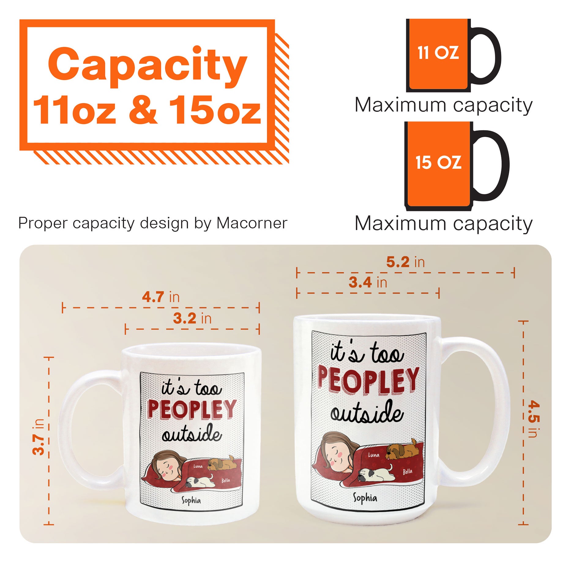 It's Too Peopley Outside - New Version - Personalized Mug