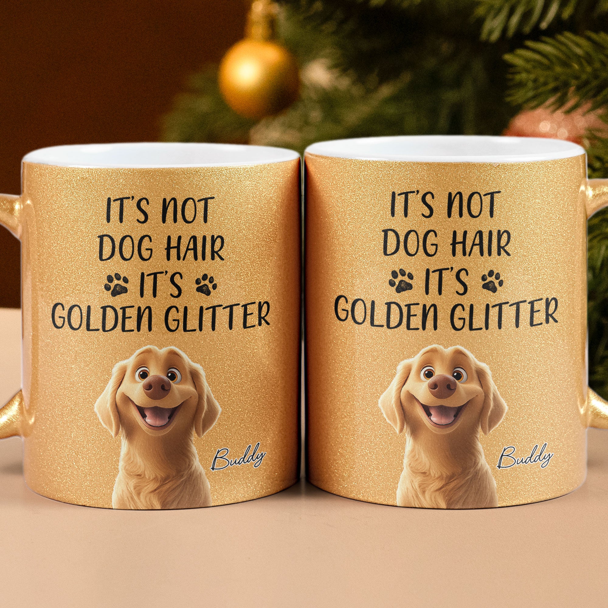 It's Golden Glitter - Personalized Glitter Coffee Mug