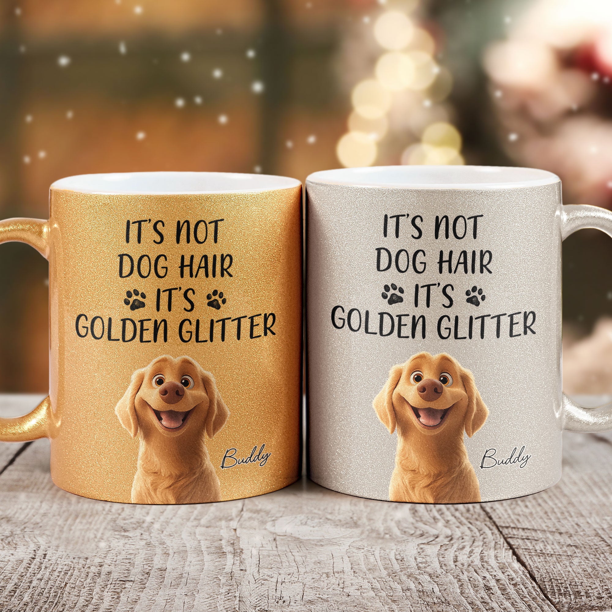 It's Golden Glitter - Personalized Glitter Coffee Mug