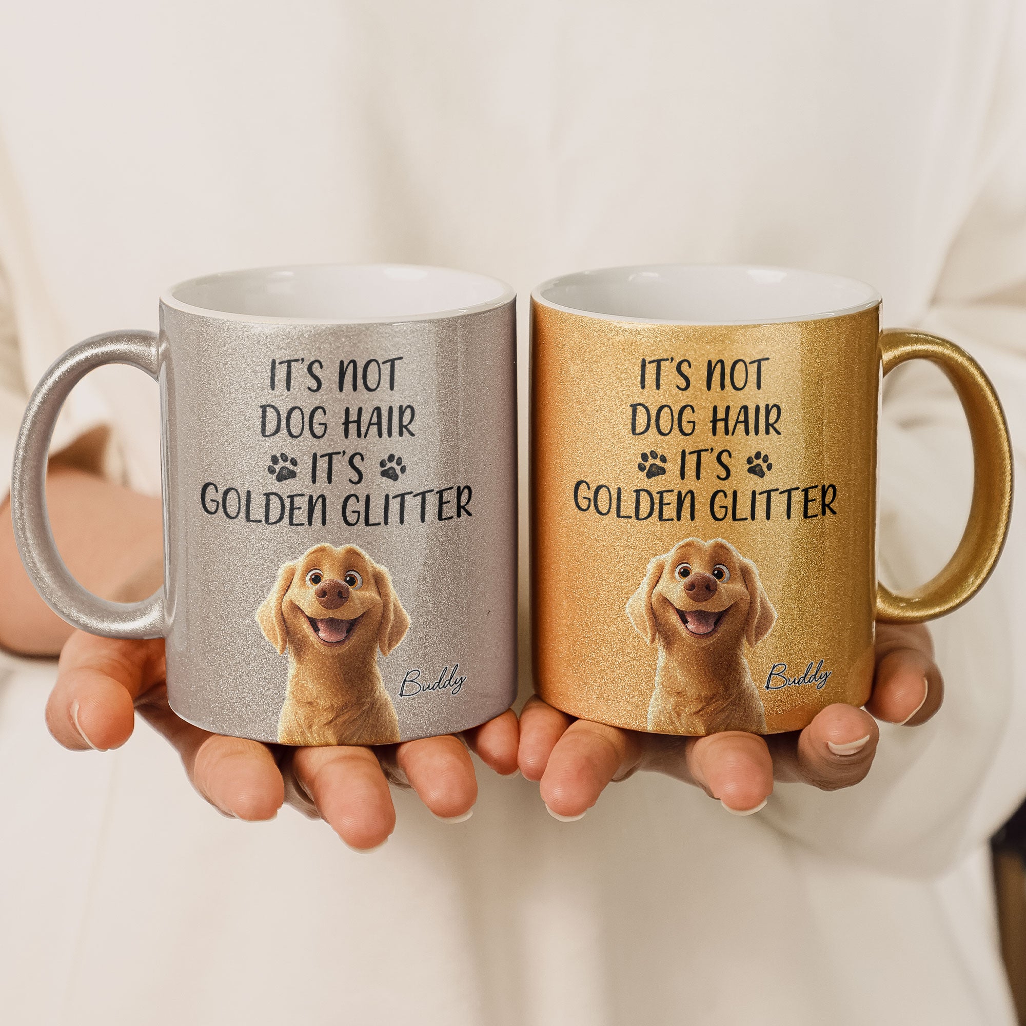 It's Golden Glitter - Personalized Glitter Coffee Mug