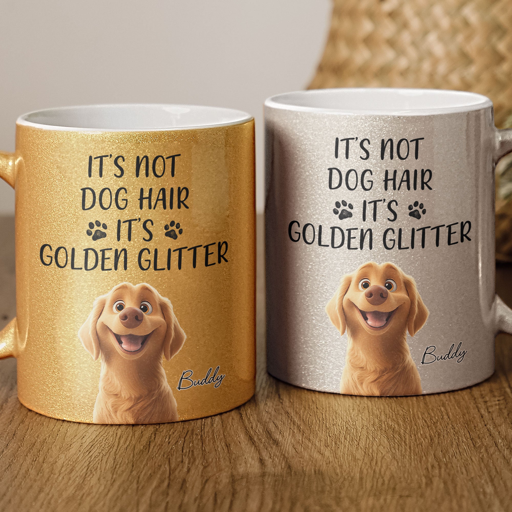 It's Golden Glitter - Personalized Glitter Coffee Mug