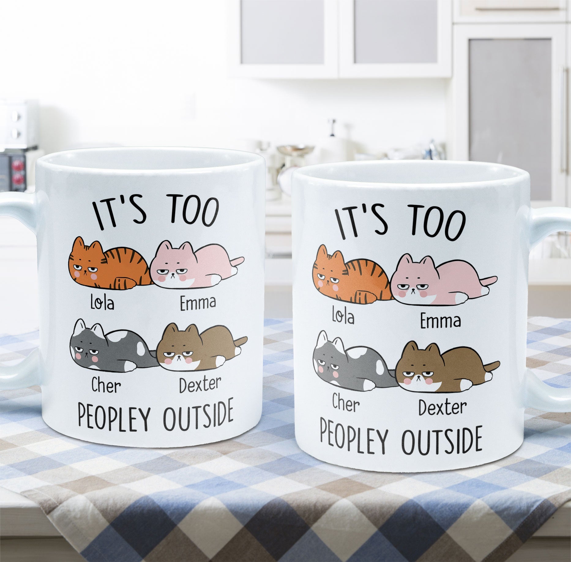 It's Too Peopley Outside - Personalized Mug