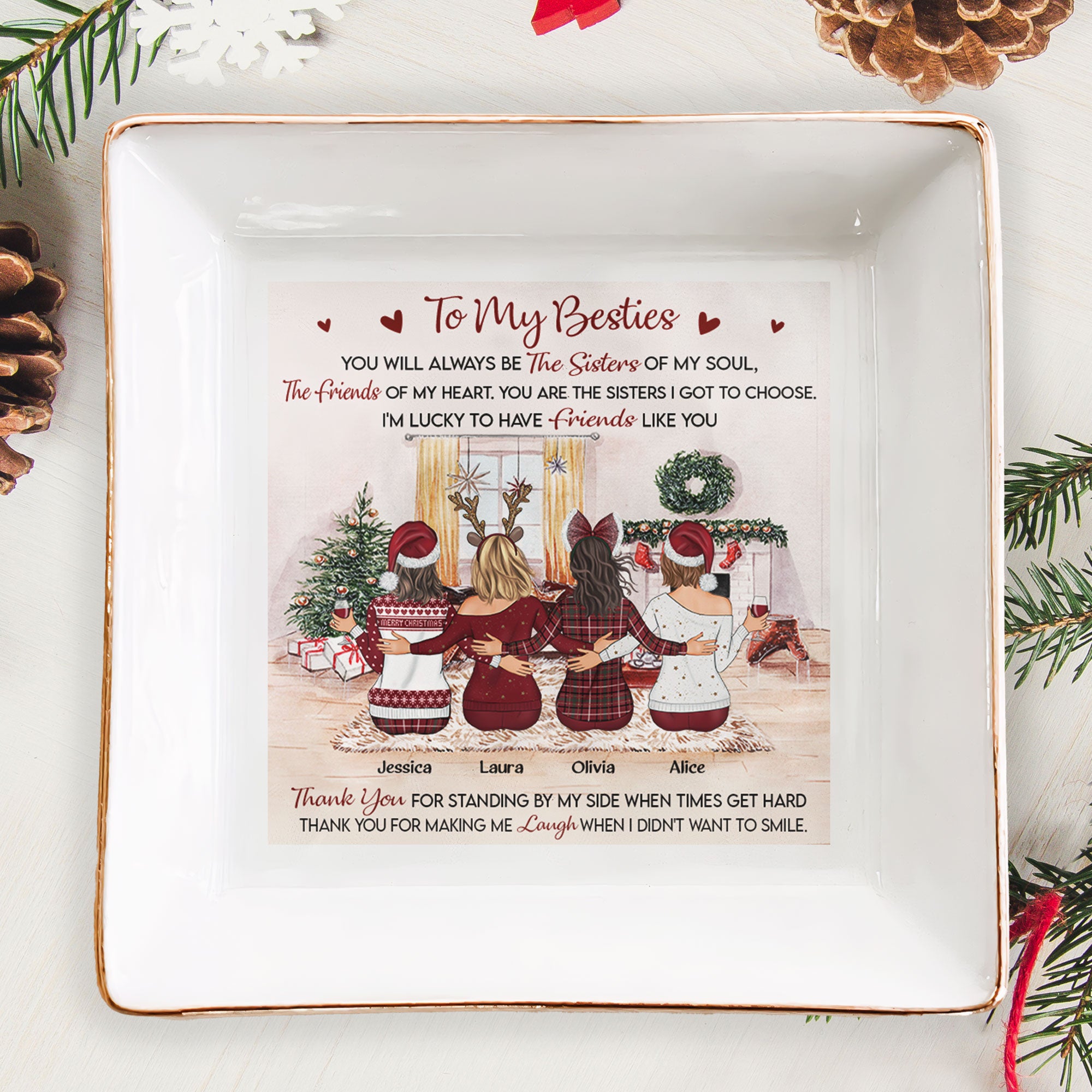 Jewelry Dish Christmas Gift For Friends - Personalized Jewelry Dish