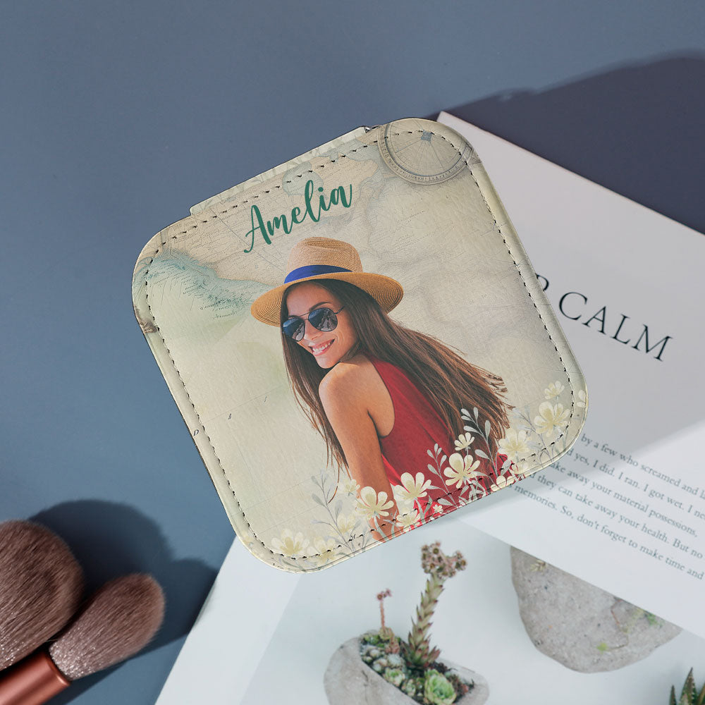 Jewelry Organizer For Traveler - Personalized Photo Jewelry Box