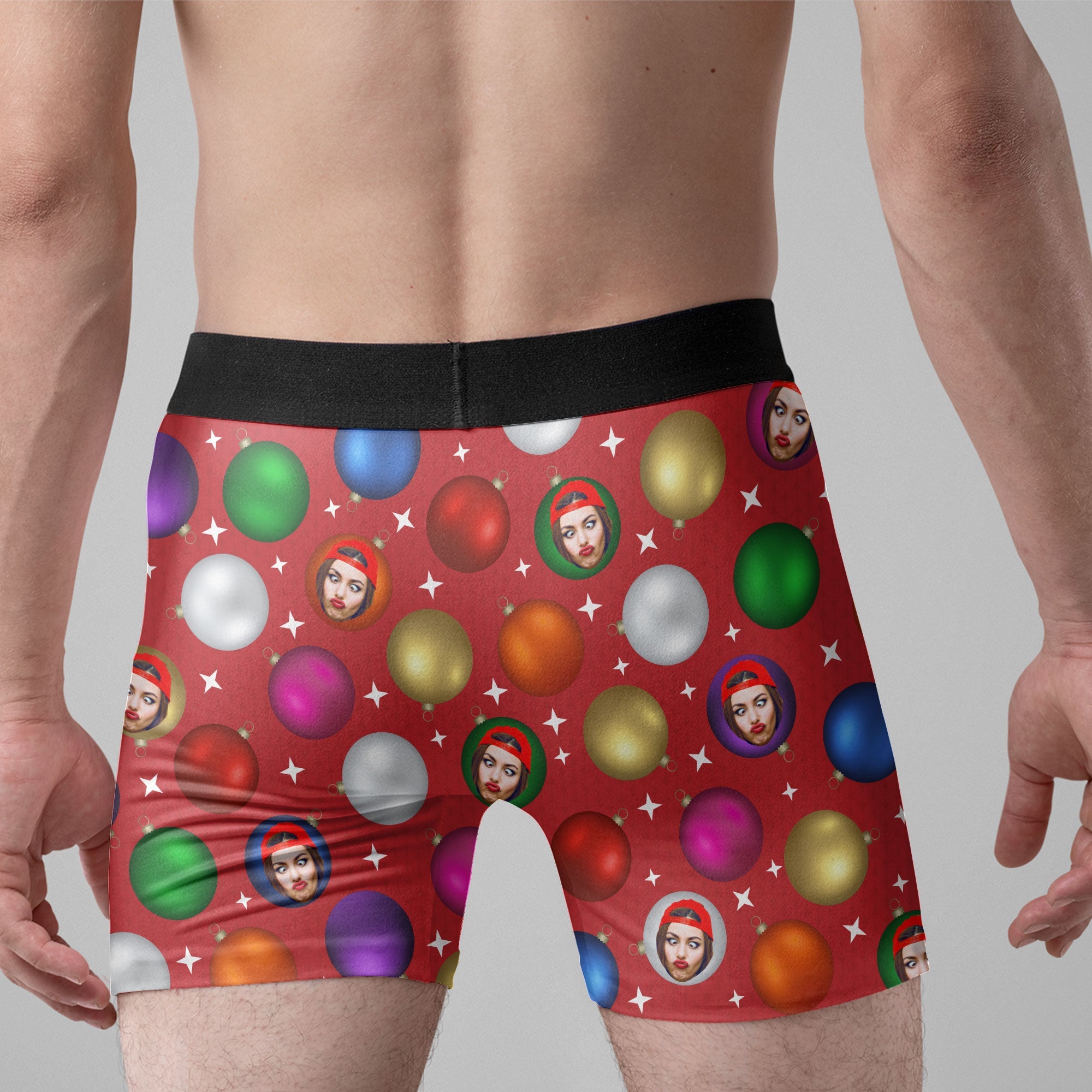 Jingle My Balls Christmas Custom Face Funny - Personalized Photo Men's Boxer Briefs