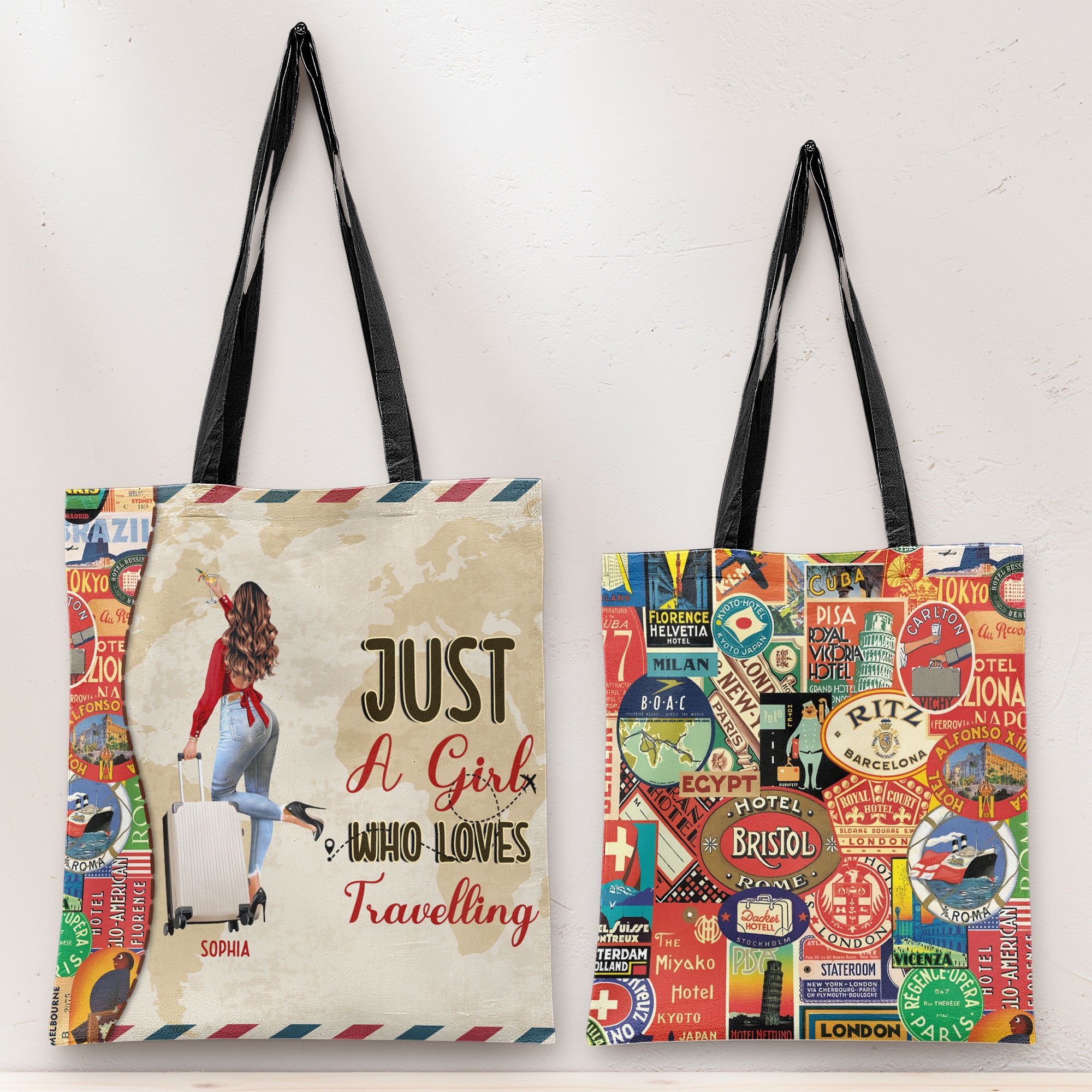 Just A Girl Who Loves Travelling - Personalized Tote Bag