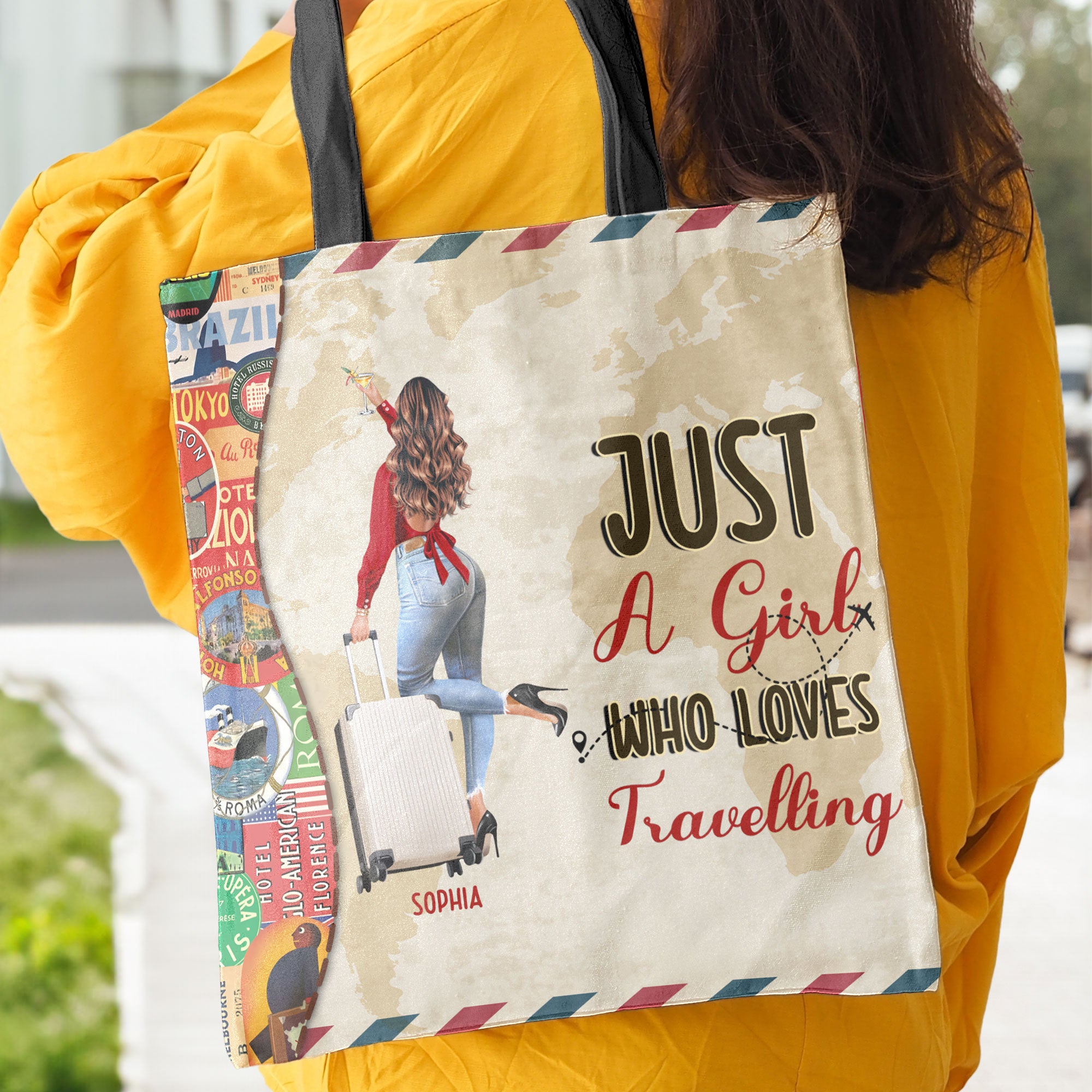 Just A Girl Who Loves Travelling - Personalized Tote Bag