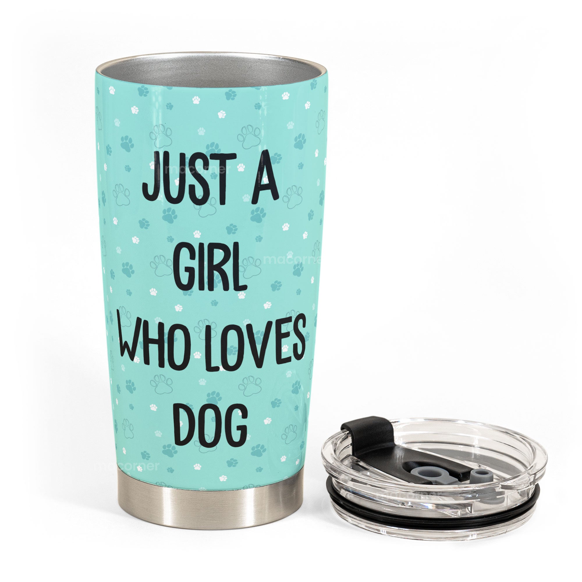 Just A Girl Who Loves Dog - Personalized Tumbler Cup