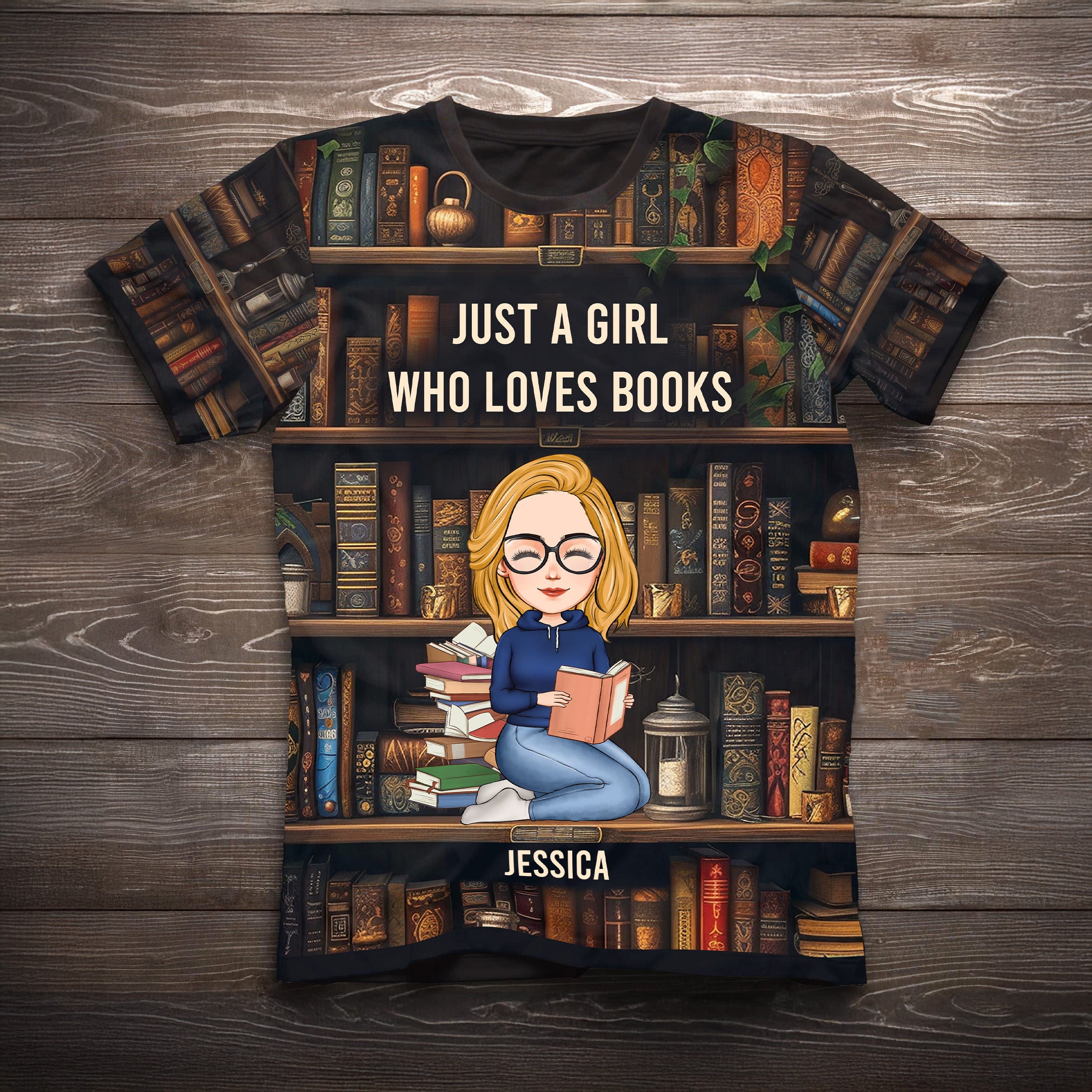 Just A Girl Who Loves Books - Personalized 3D Shirt