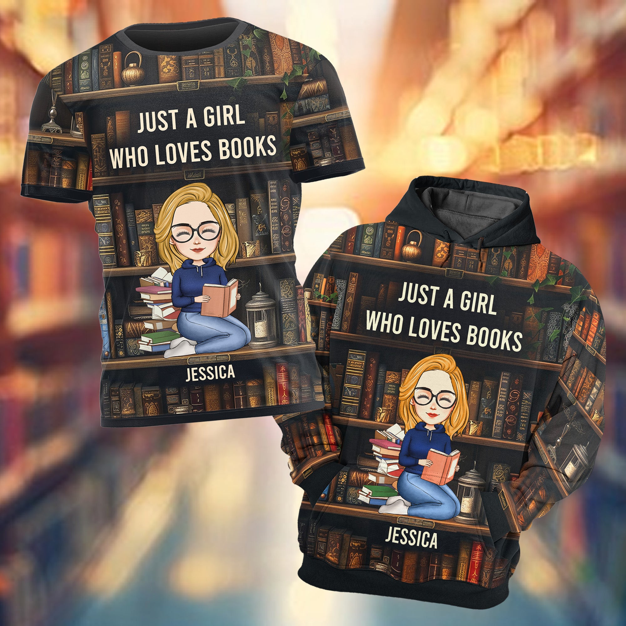 Just A Girl Who Loves Books - Personalized 3D Shirt