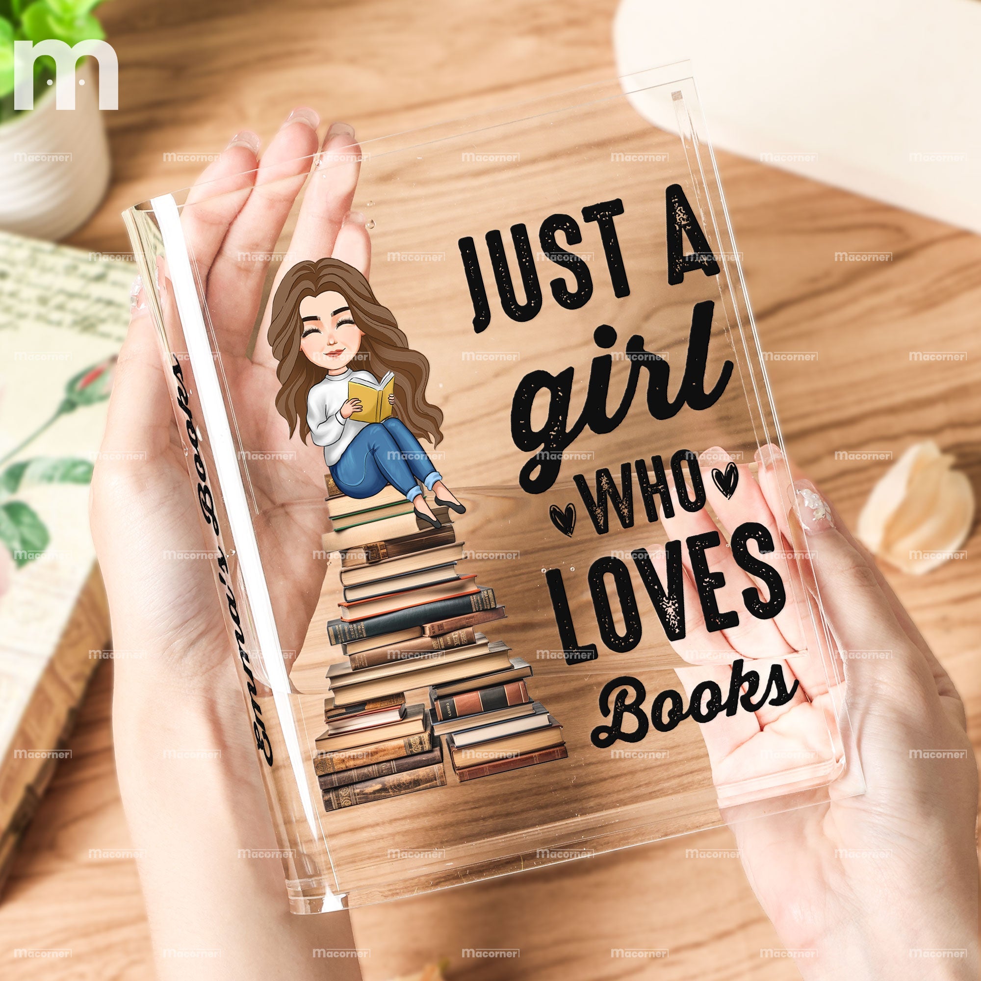 Just A Girl Who Loves Books - Personalized Acrylic Book Vase