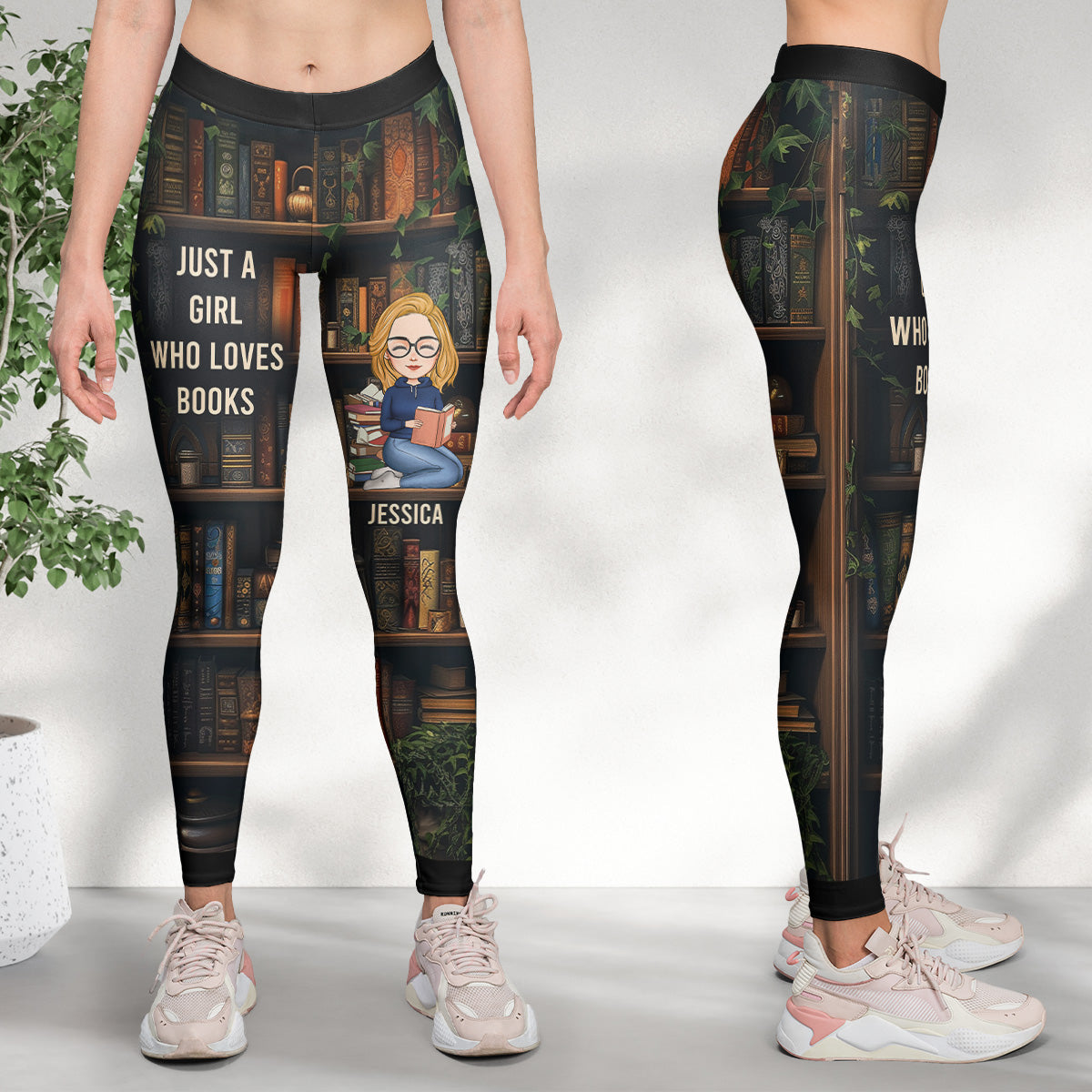 Just A Girl Who Loves Books - Personalized Leggings