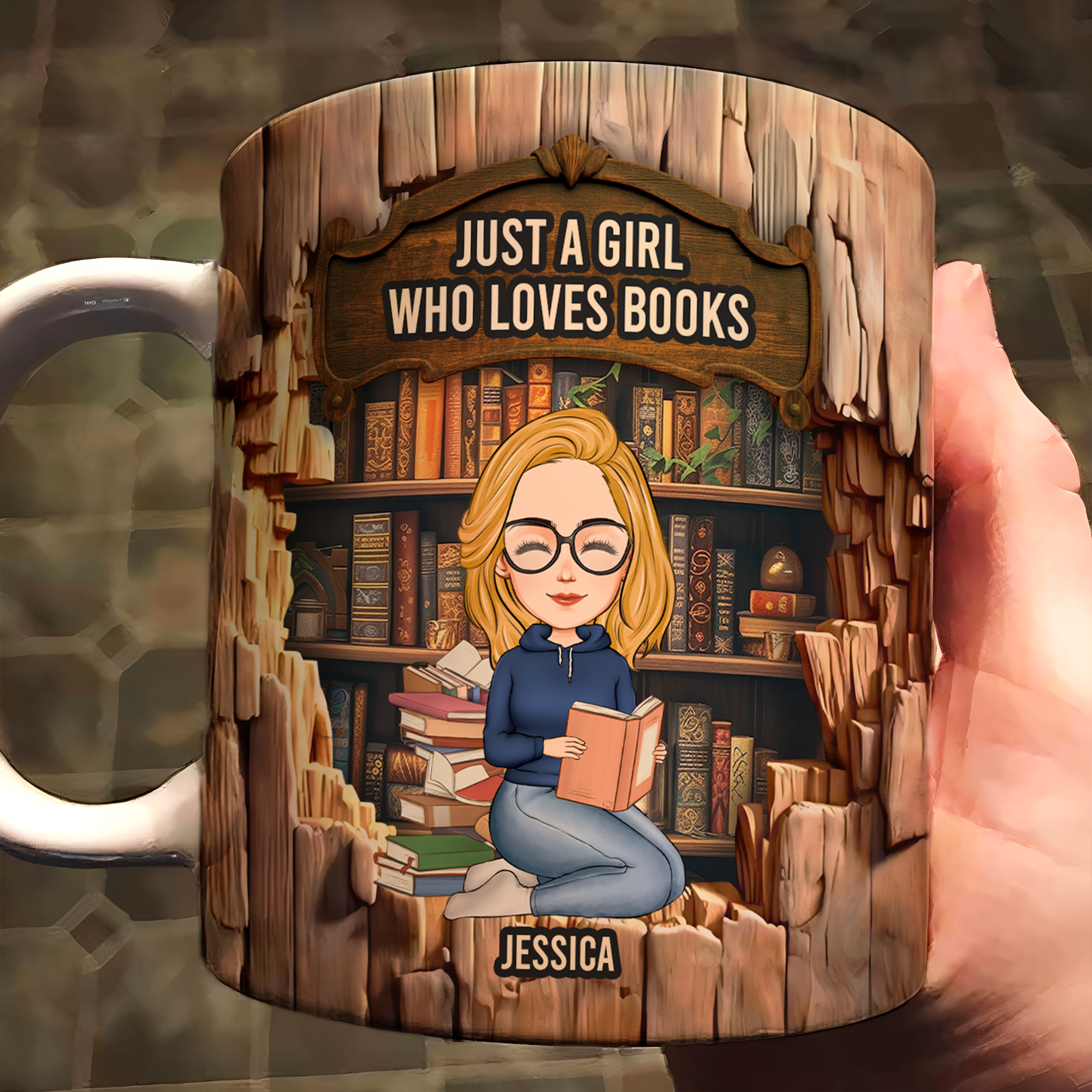 Just A Girl Who Loves Books - Personalized Mug