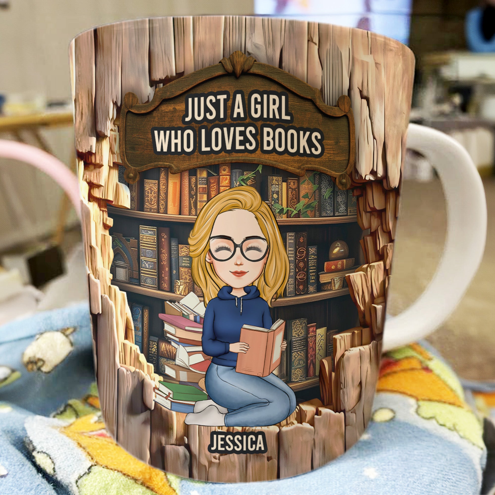 Just A Girl Who Loves Books - Personalized Mug