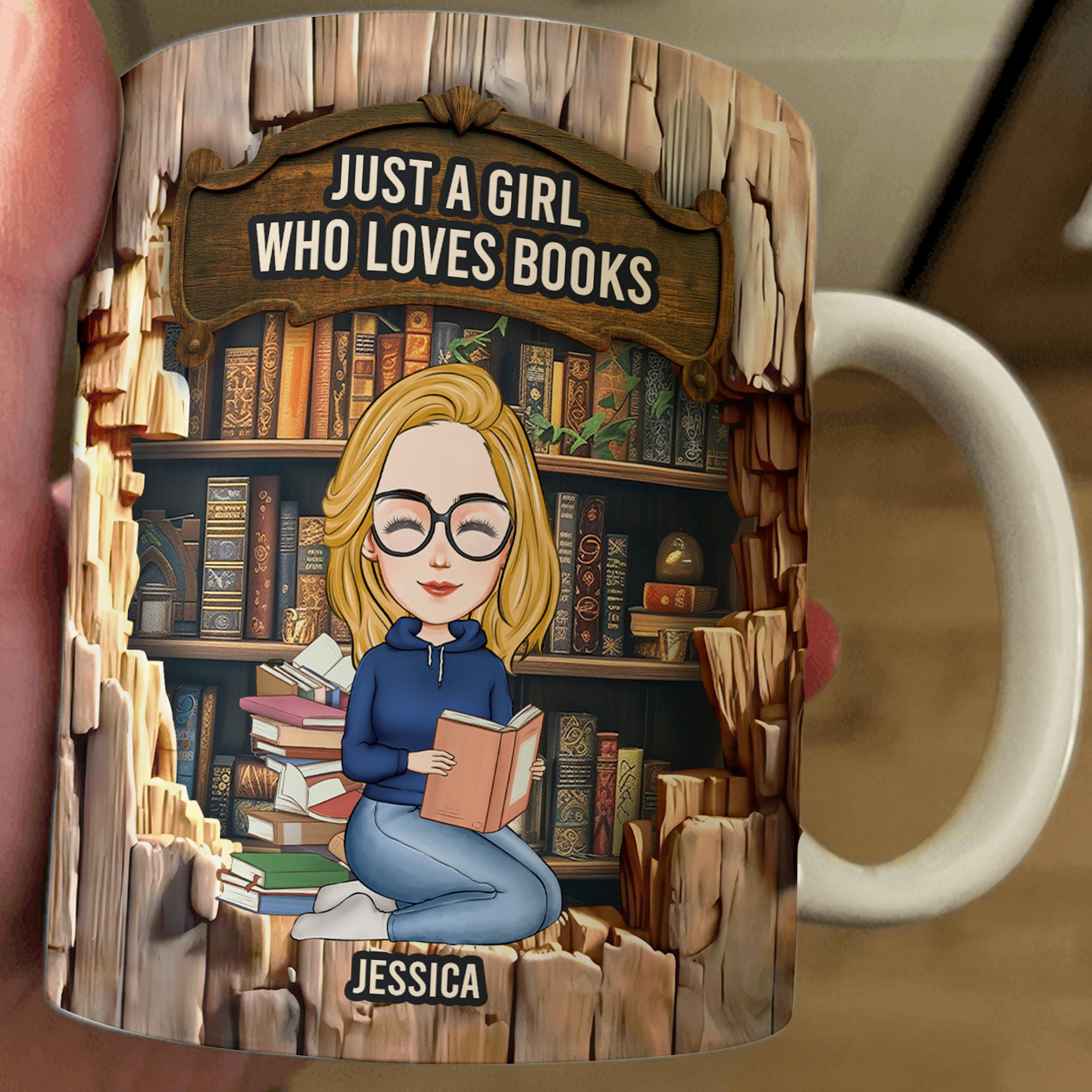 Just A Girl Who Loves Books - Personalized Mug