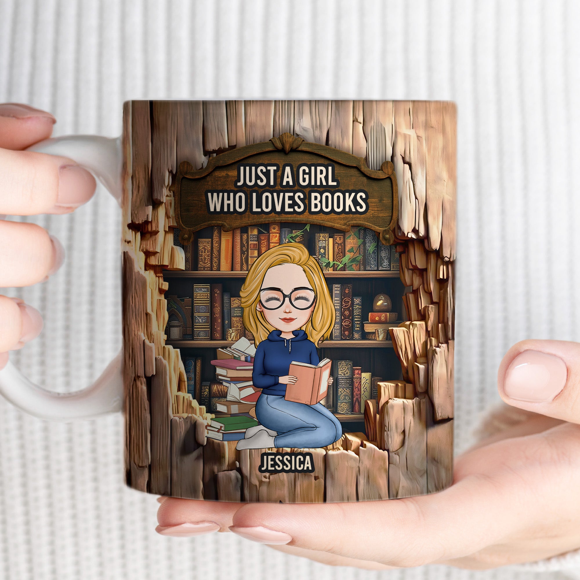 Just A Girl Who Loves Books - Personalized Mug