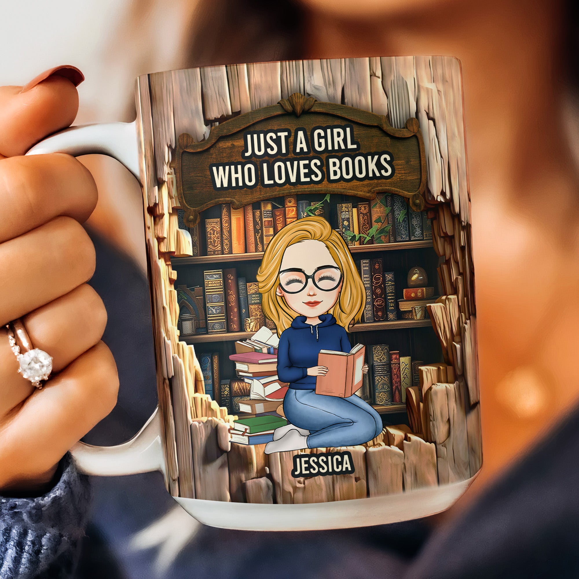 Just A Girl Who Loves Books - Personalized Mug