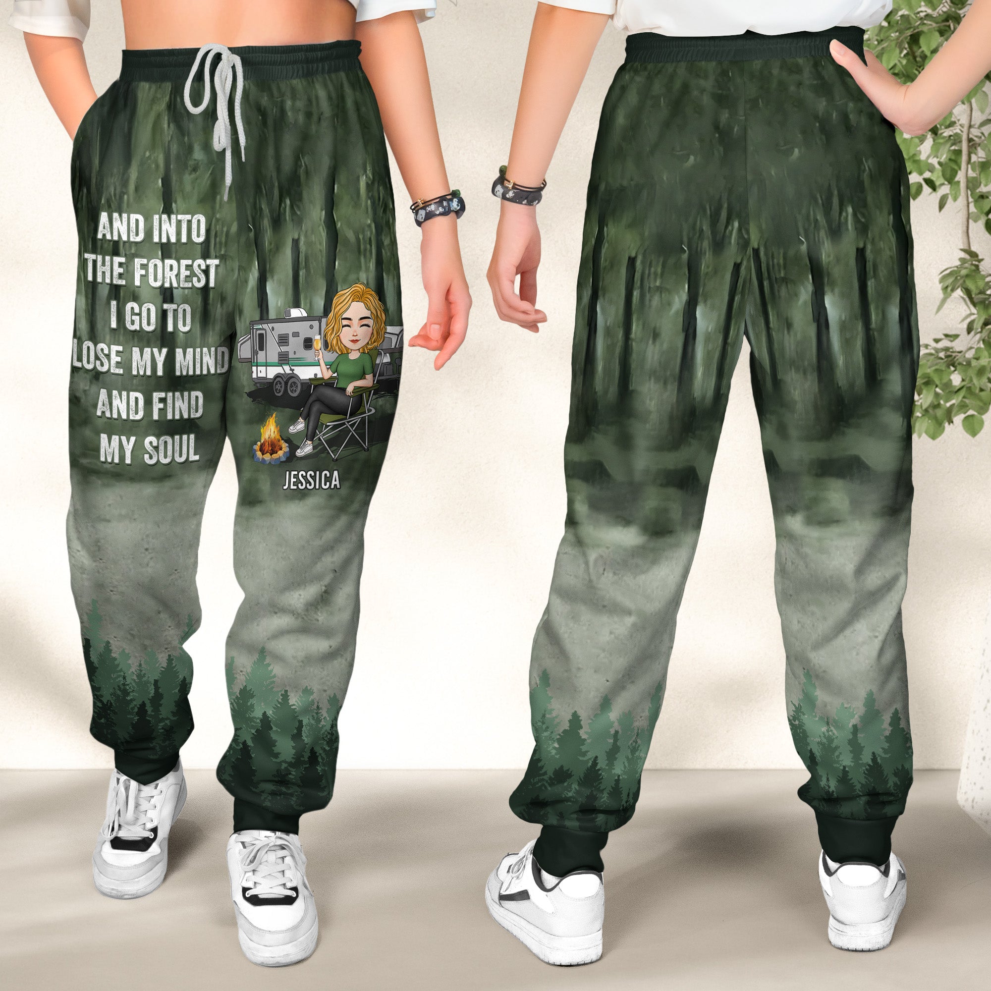 Just A Girl Who Loves Camping - Personalized Sweatpants