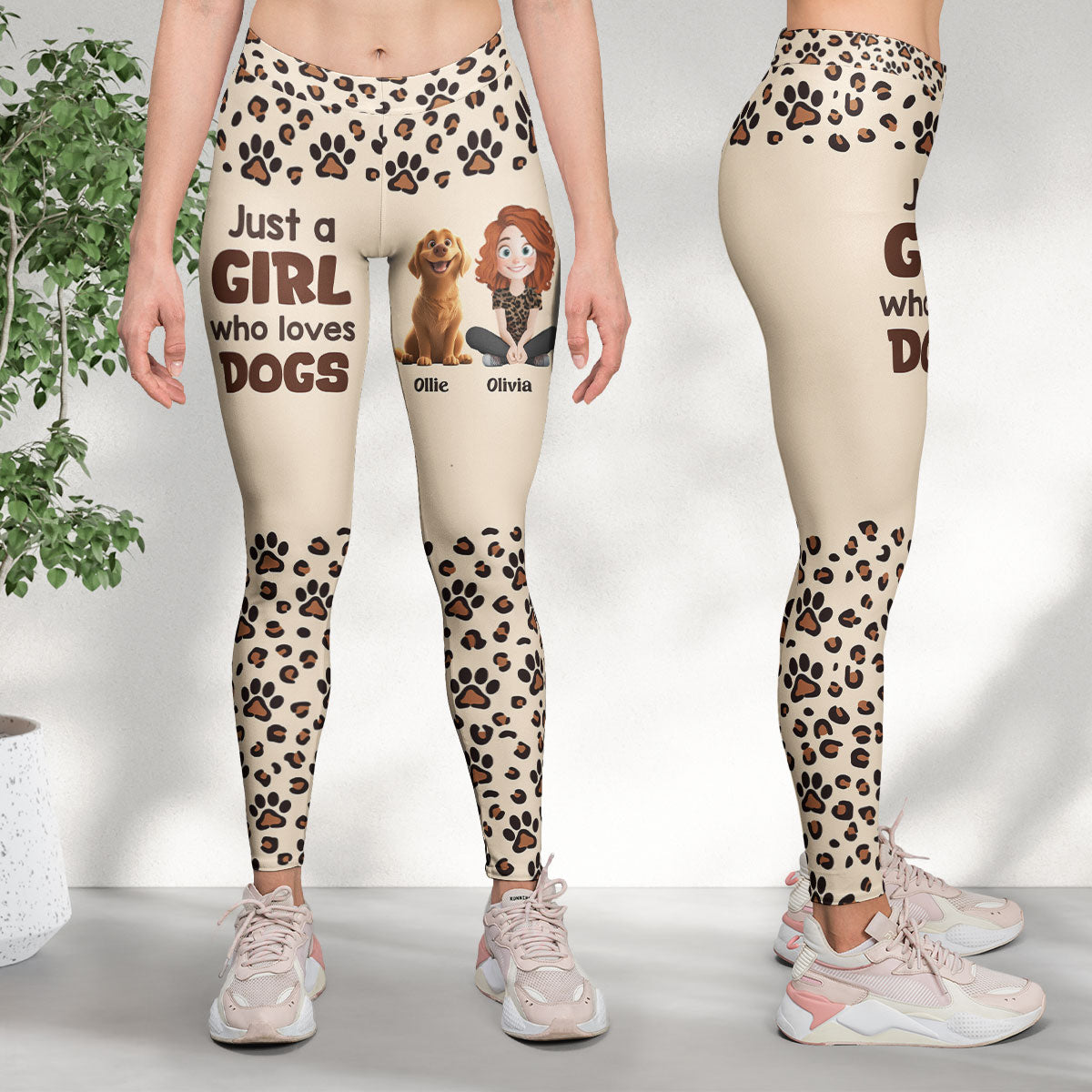 Just A Girl Who Loves Dogs - Personalized Leggings