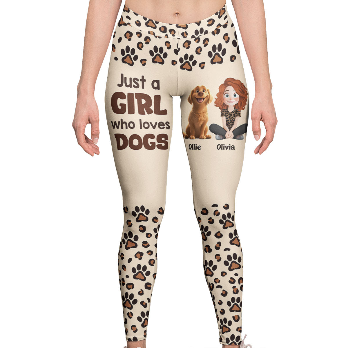 Just A Girl Who Loves Dogs - Personalized Leggings