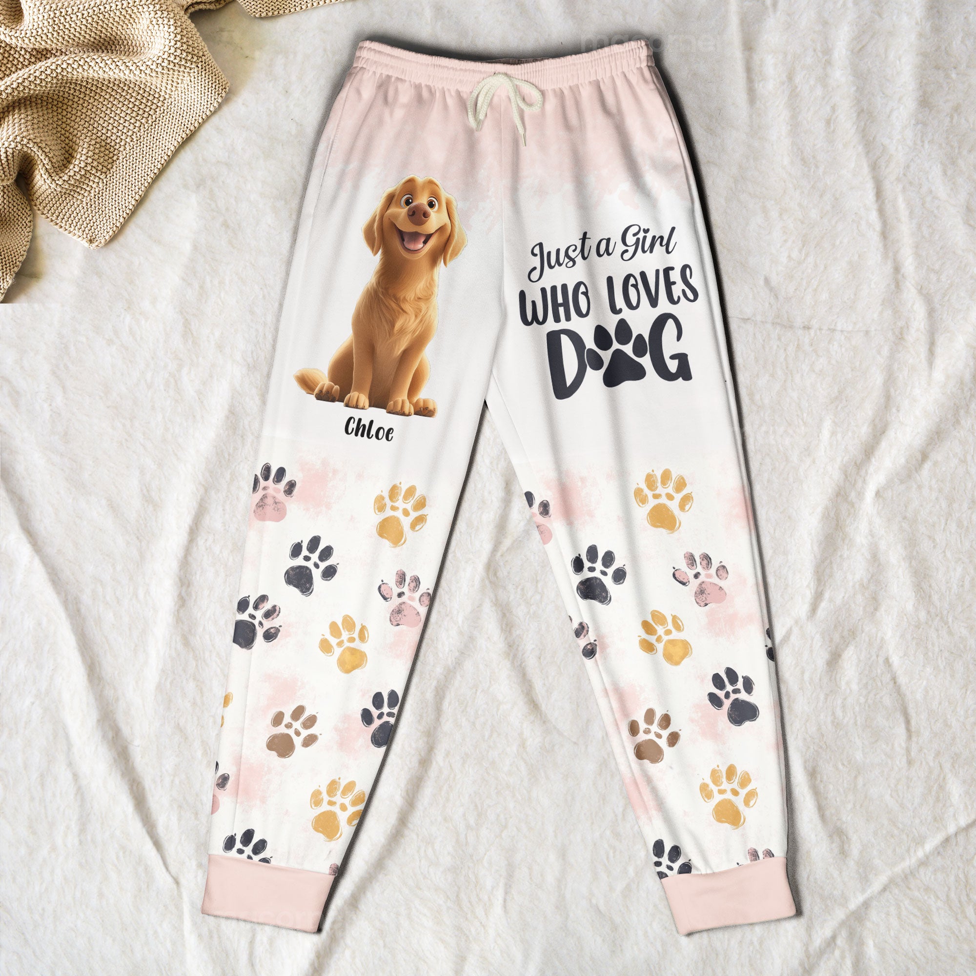 Just A Girl Who Loves Dogs - Personalized Sweatpants