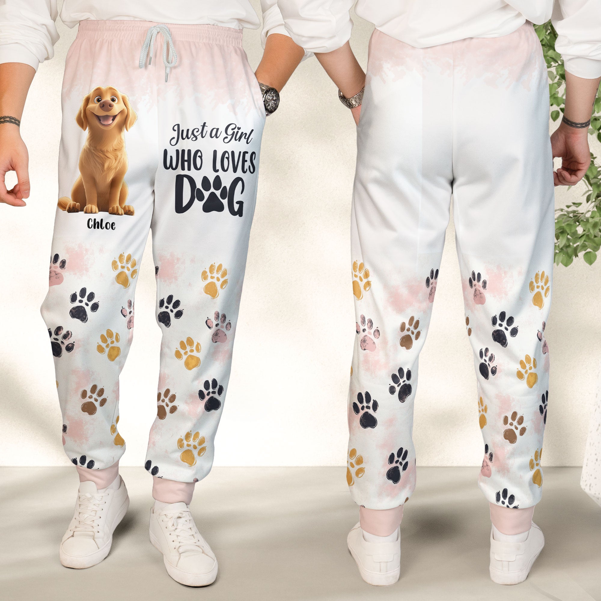 Just A Girl Who Loves Dogs - Personalized Sweatpants