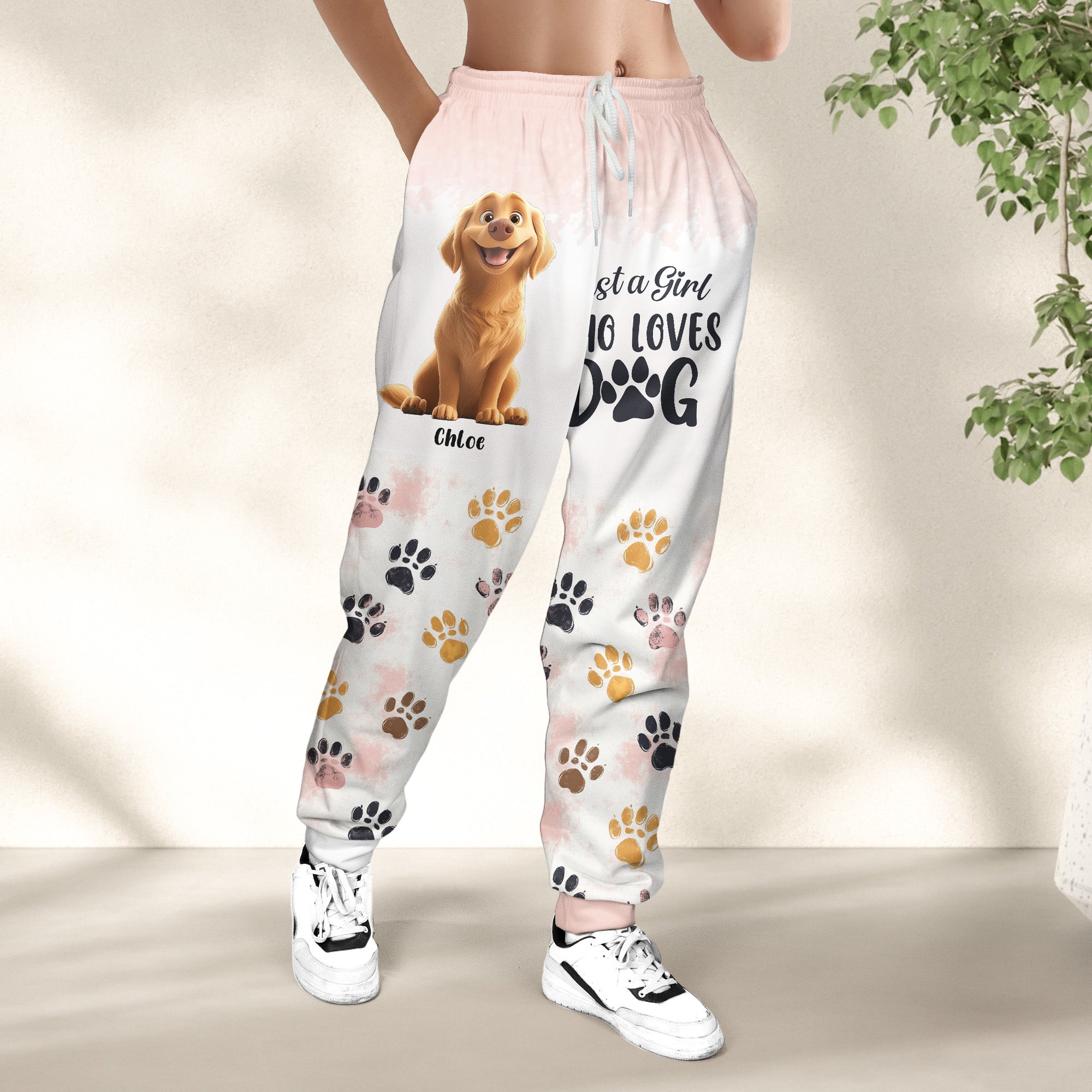 Just A Girl Who Loves Dogs - Personalized Sweatpants