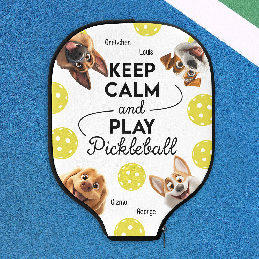 Keep Calm And Play Pickleball - Custom Pickleball Paddle Cover