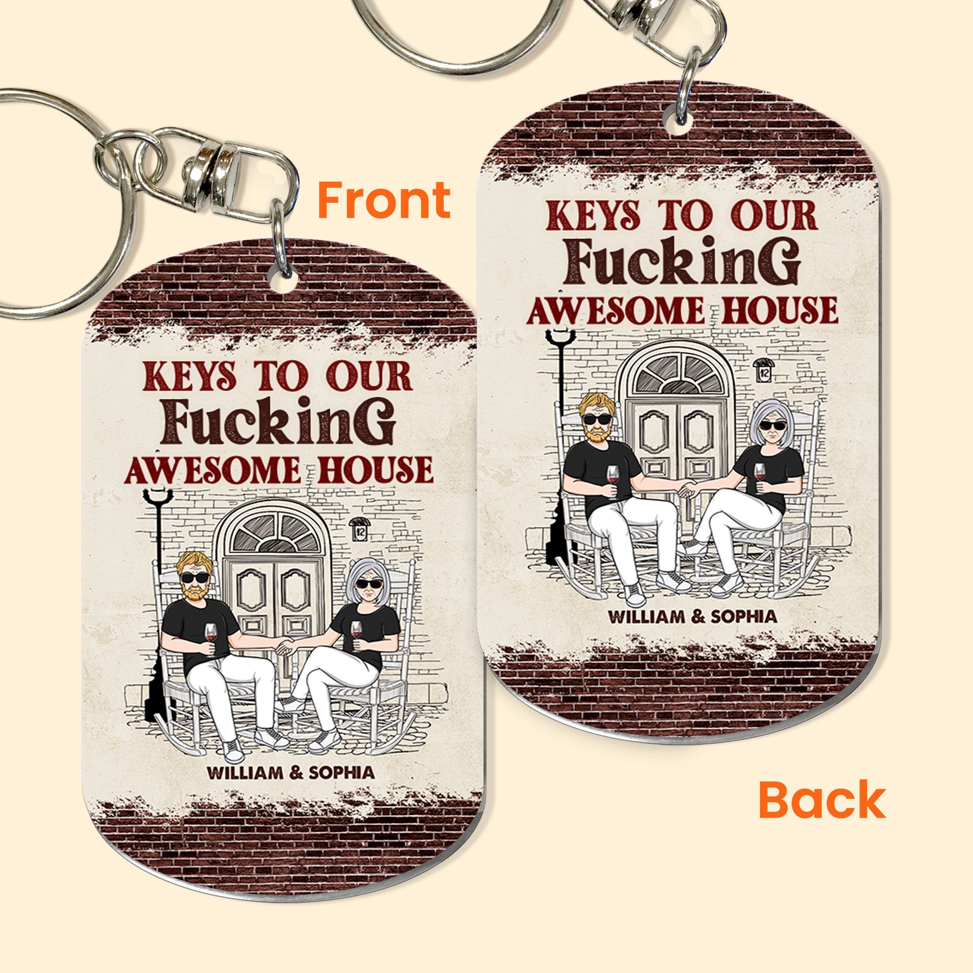 Keys To Our Awesome House - Personalized Keychain