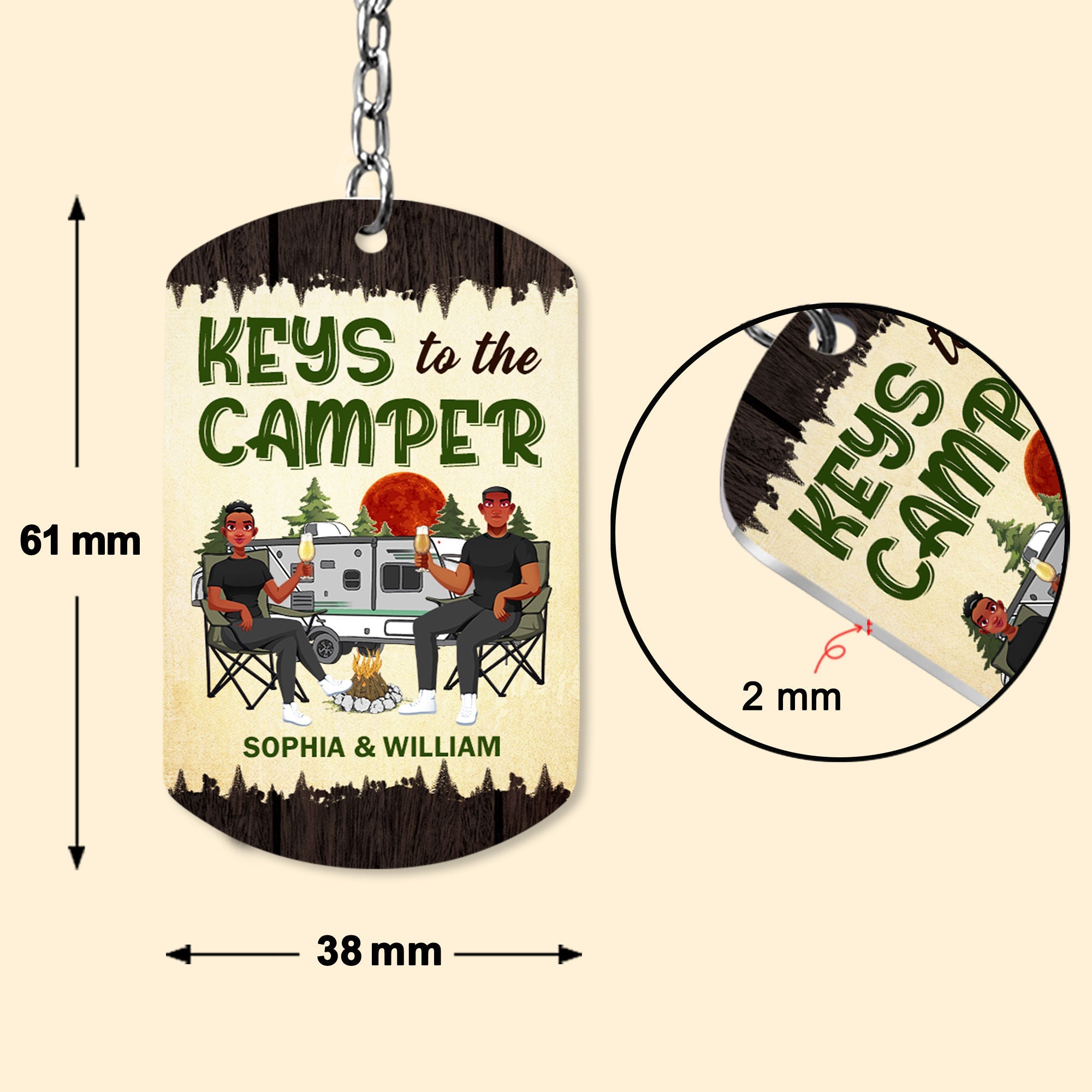 Keys To The Camper New - Personalized Keychain