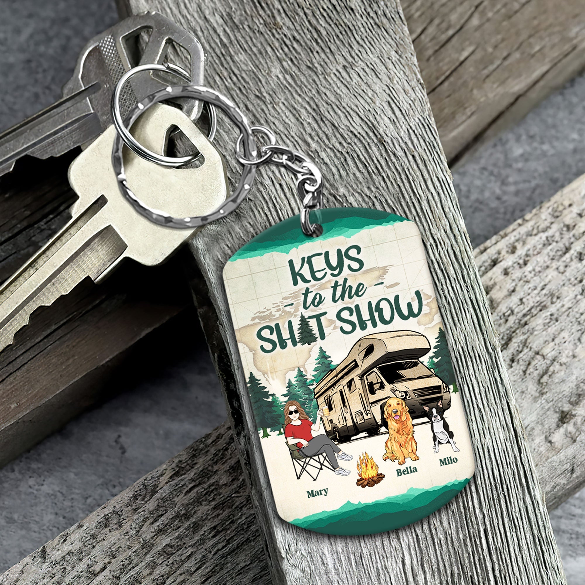 Keys To The Camping Sh-Funny Show - Personalized Keychain