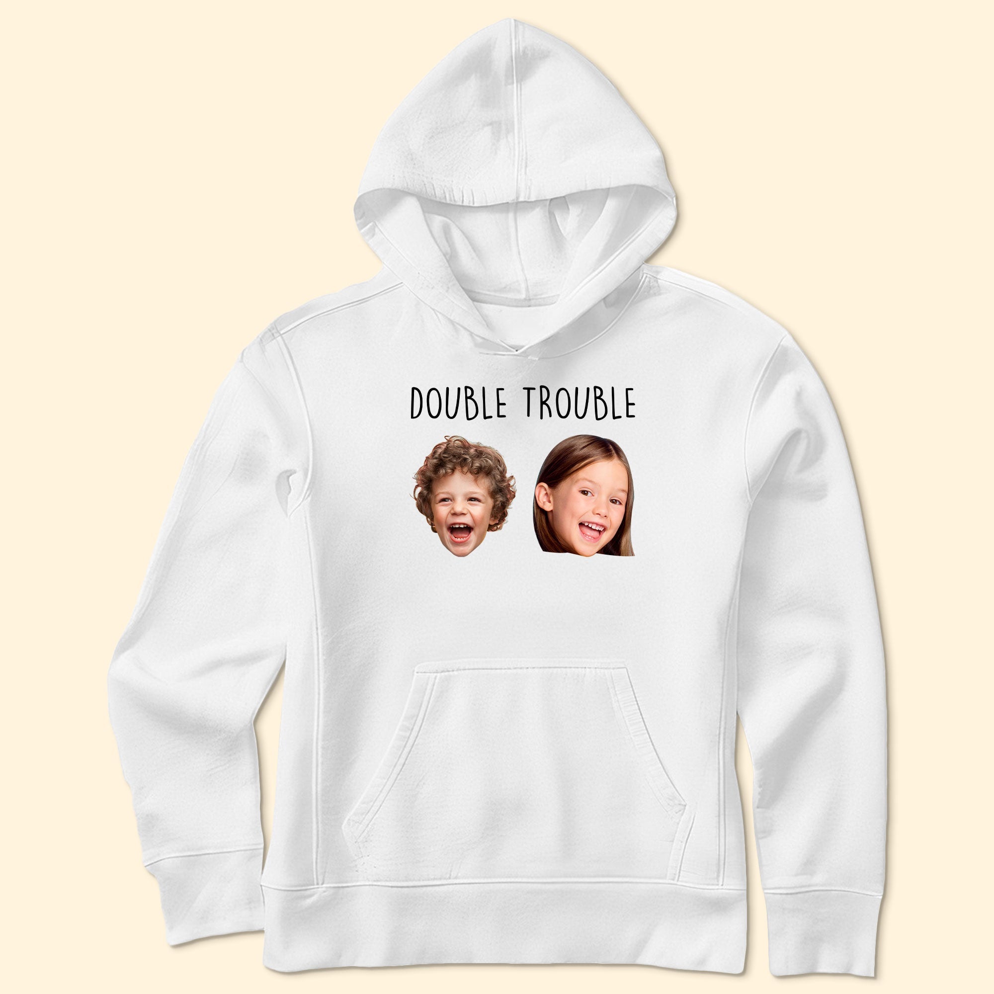 Kid Funny Faces Double Trouble - Personalized Photo Shirt