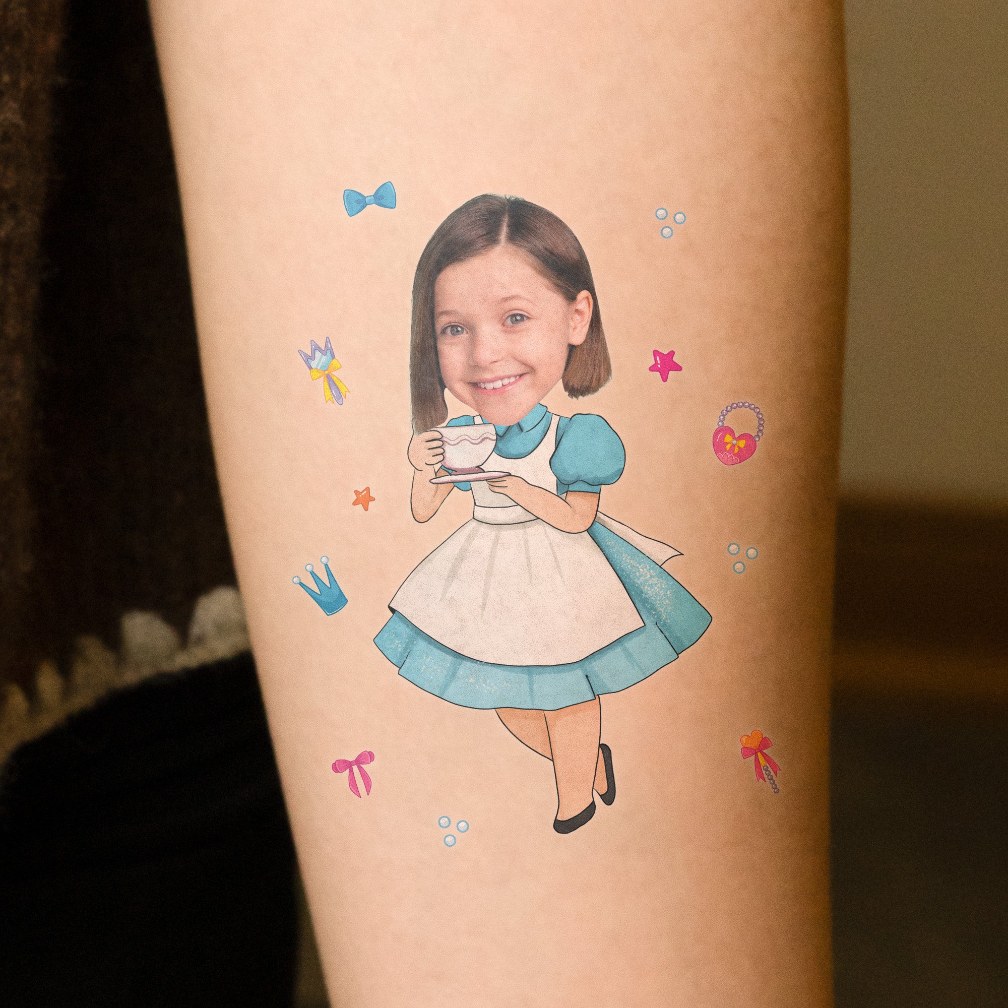 Kid Tattoo Custom Face - Personalized Photo Tattoo