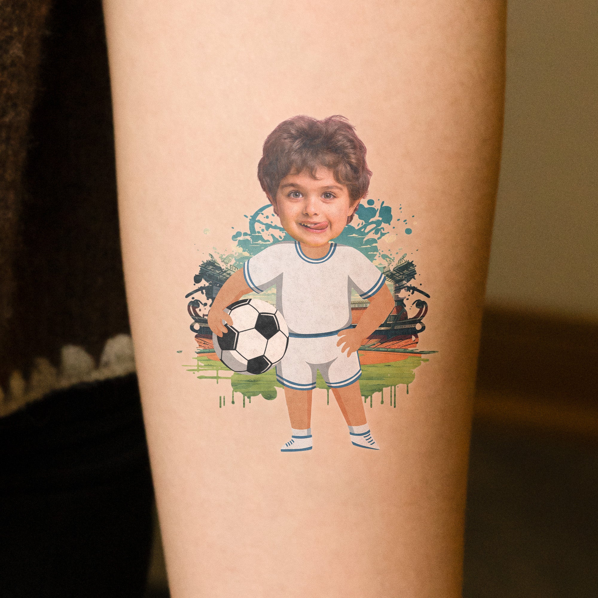 Kid Tattoo Sports Custom Face - Personalized Photo Tattoo