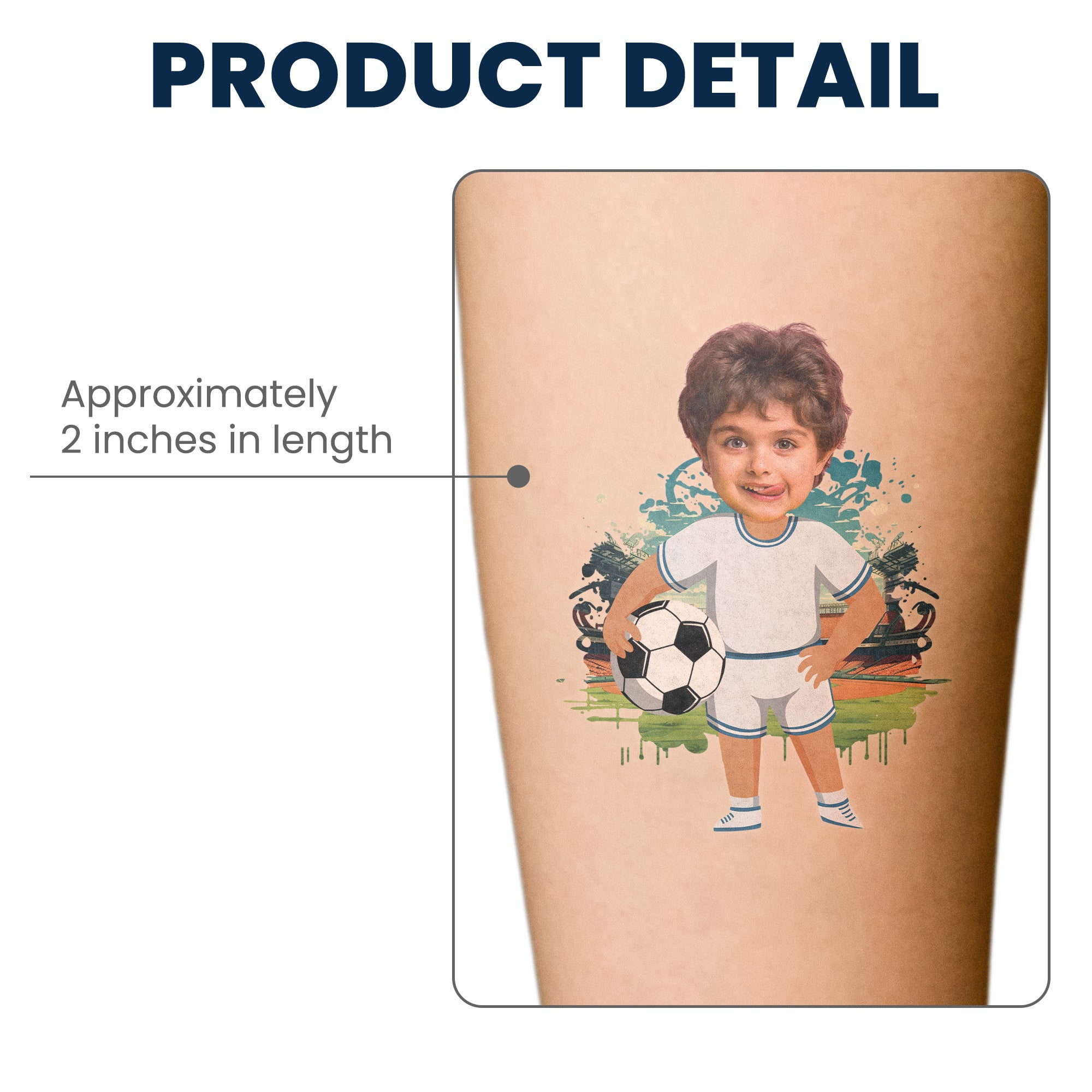 Kid Tattoo Sports Custom Face - Personalized Photo Tattoo