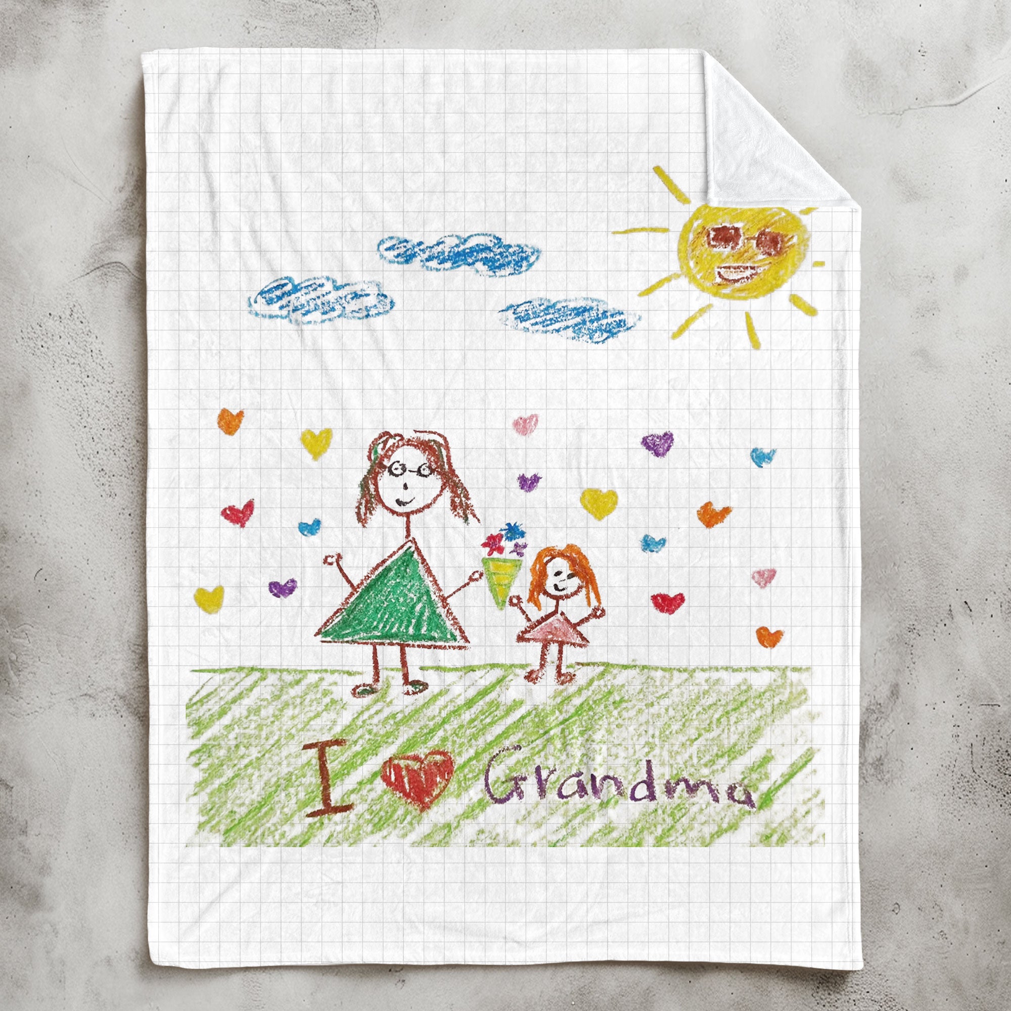 Kid's Drawing - Personalized Kid Photo Blanket