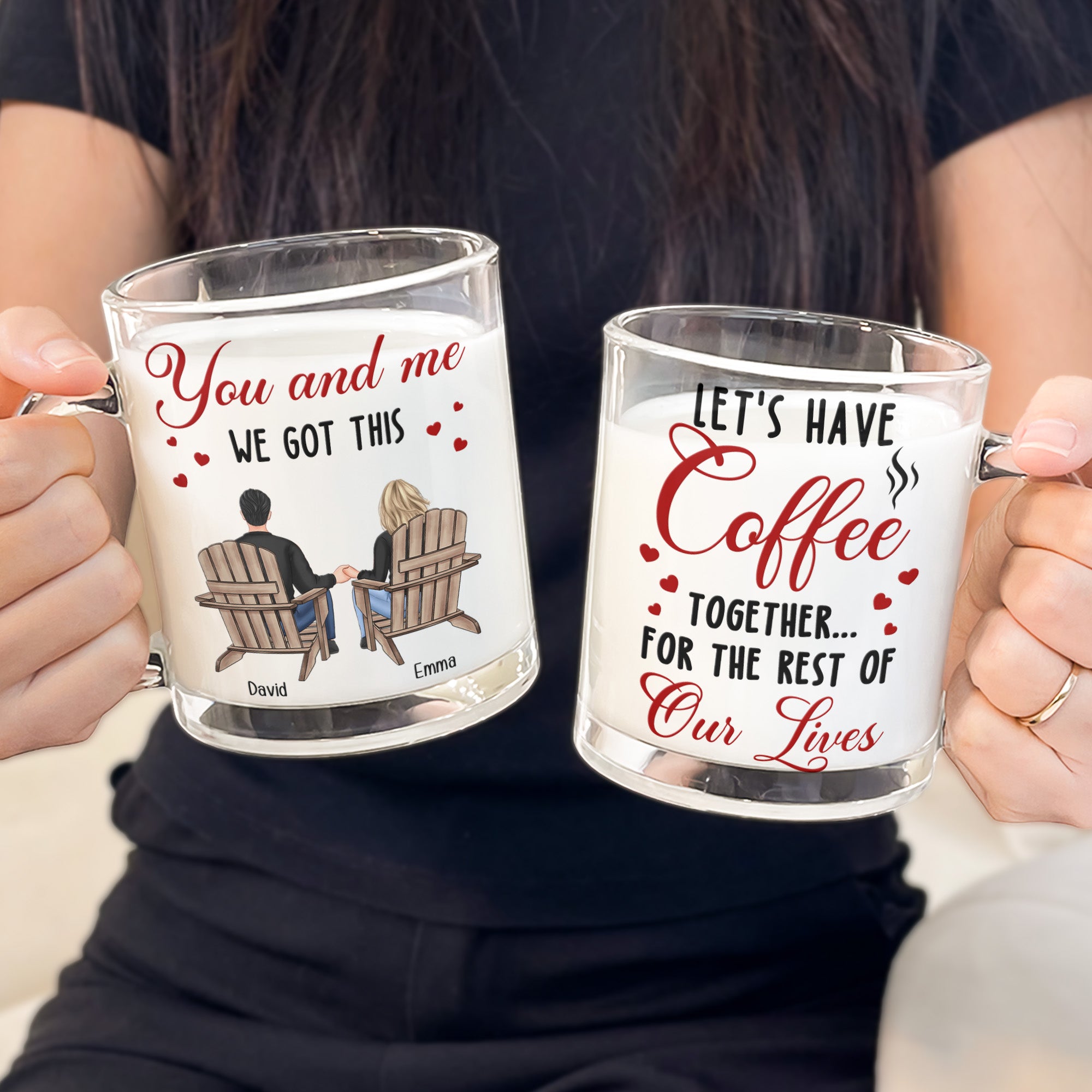 Let's Have Coffee Together For The Rest Of Our Lives - Personalized Glass Mug