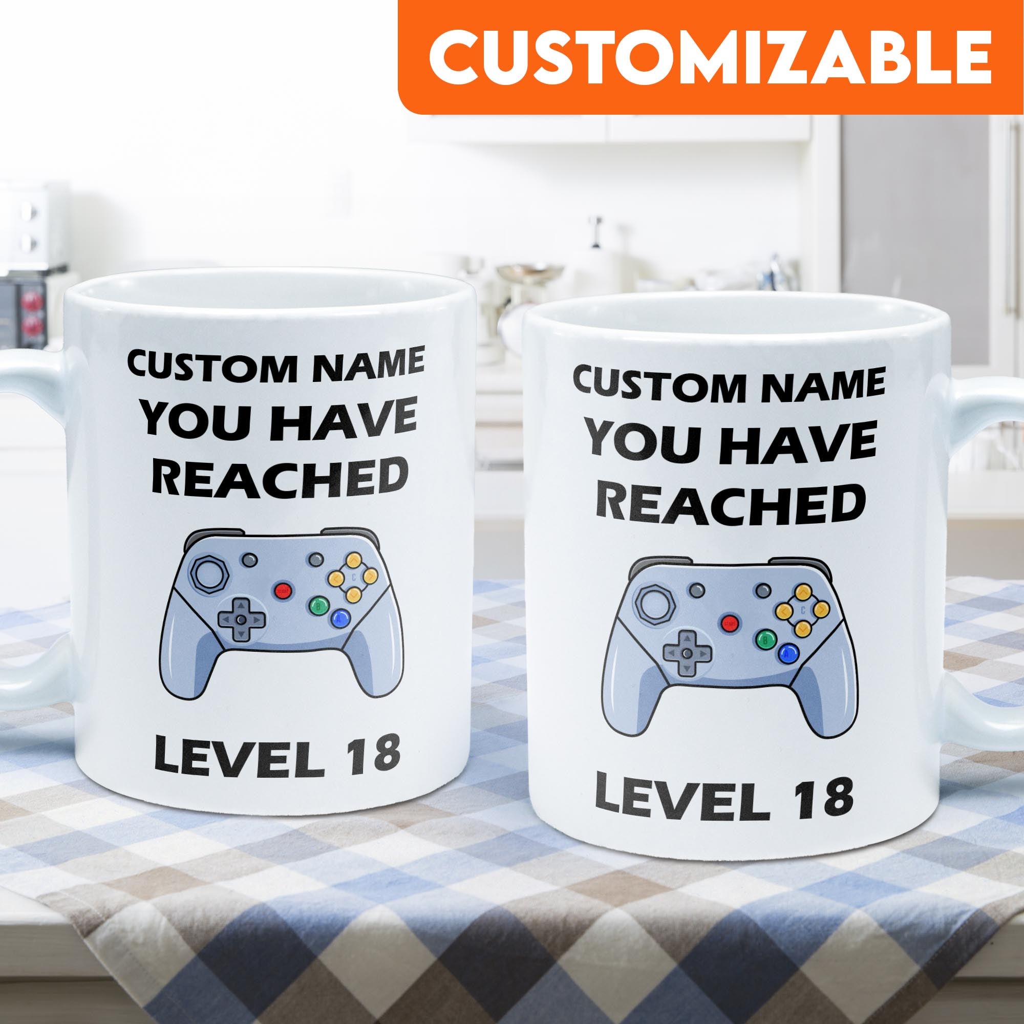 Level  Mug - Personalized Mug - Birthday Gift For Friends And Family