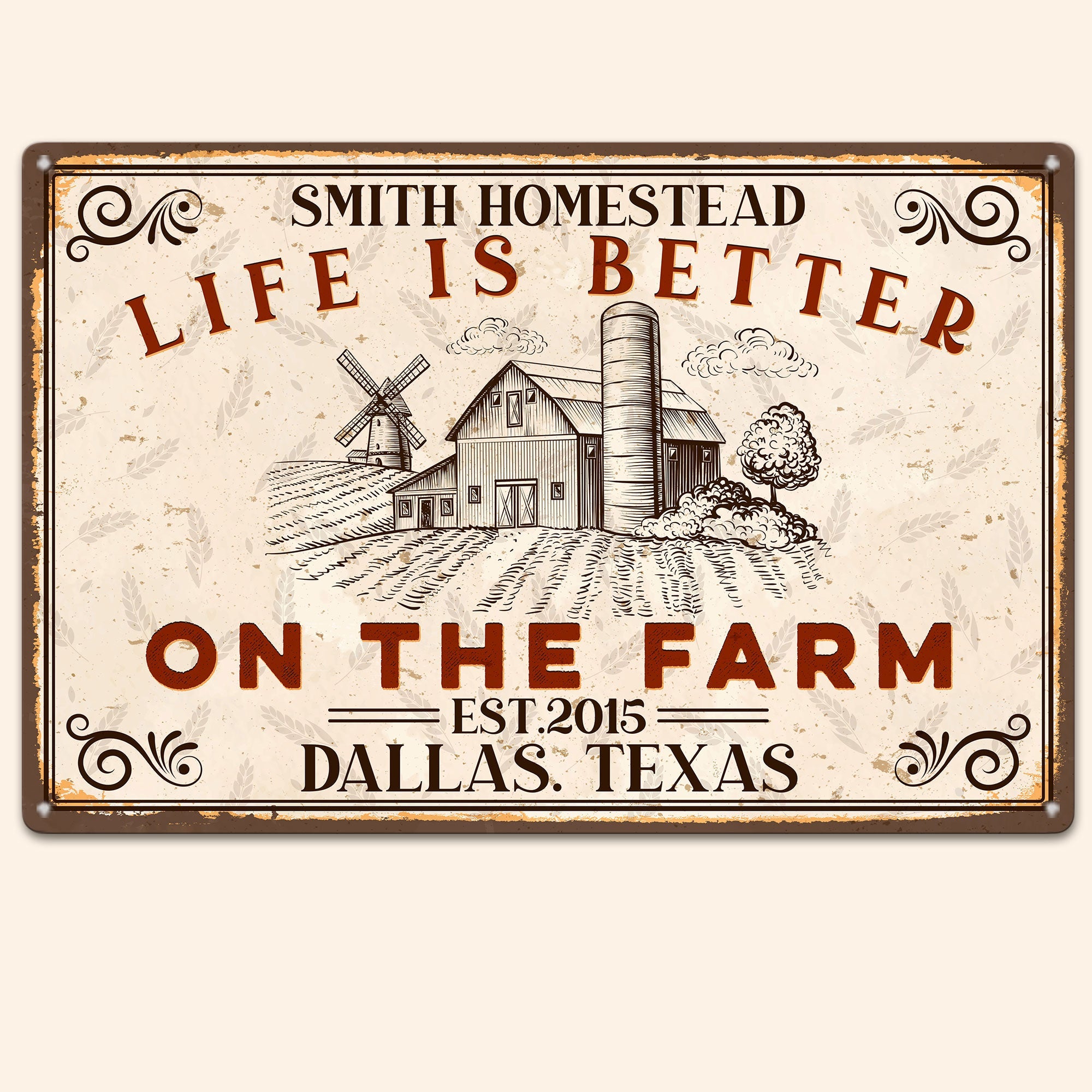 Life Is Better On The Farm - Personalized Metal Sign