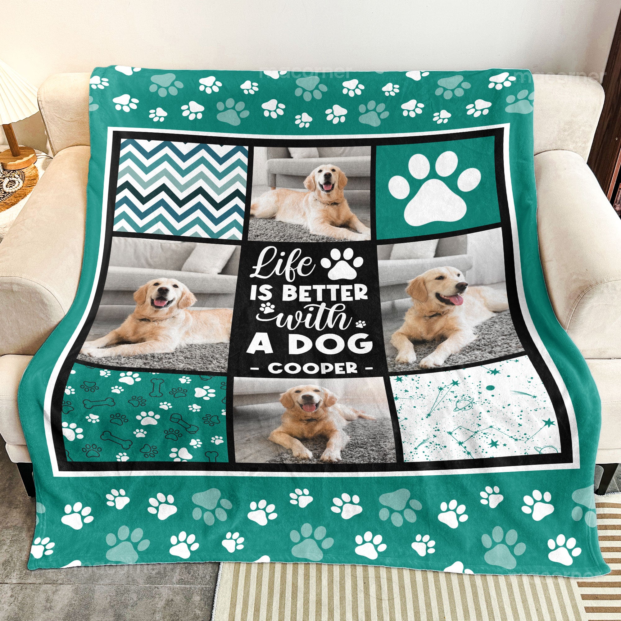 Life Is Better With A Dog Pet Lovers - Personalized Photo Blanket