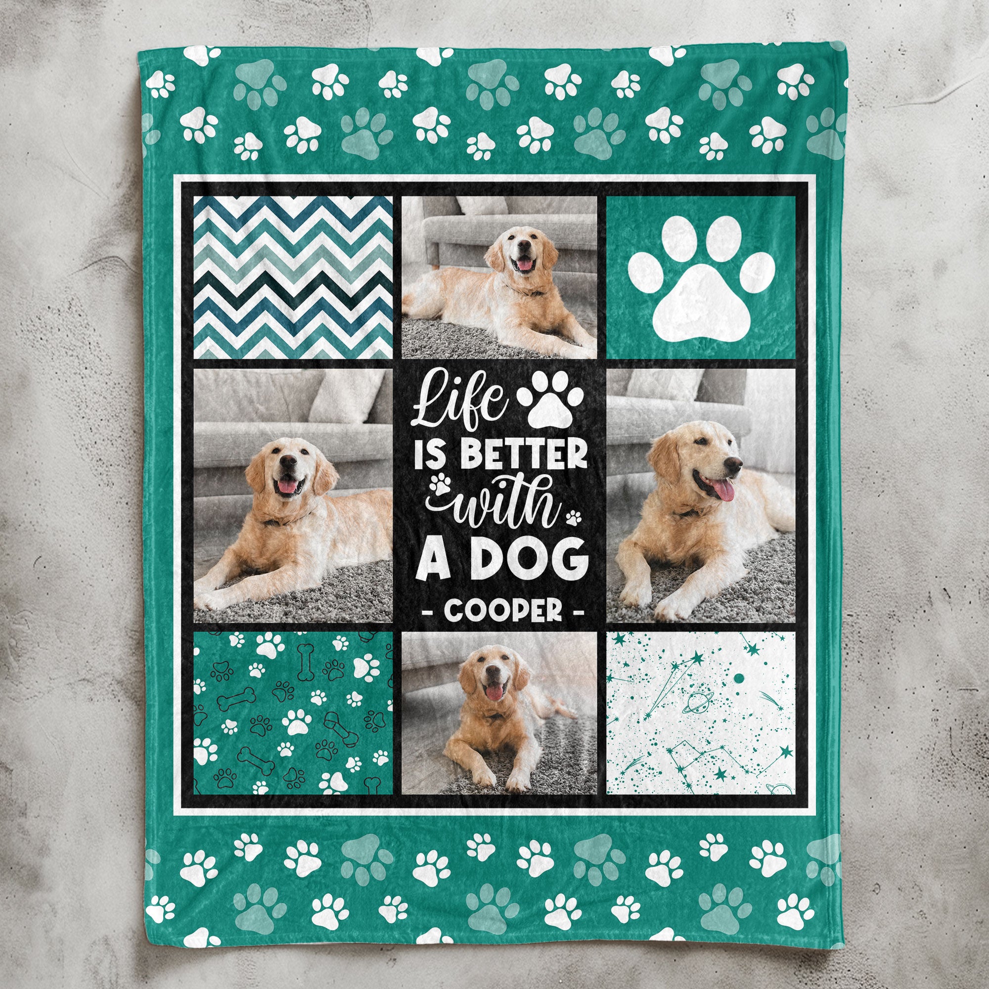 Life Is Better With A Dog Pet Lovers - Personalized Photo Blanket