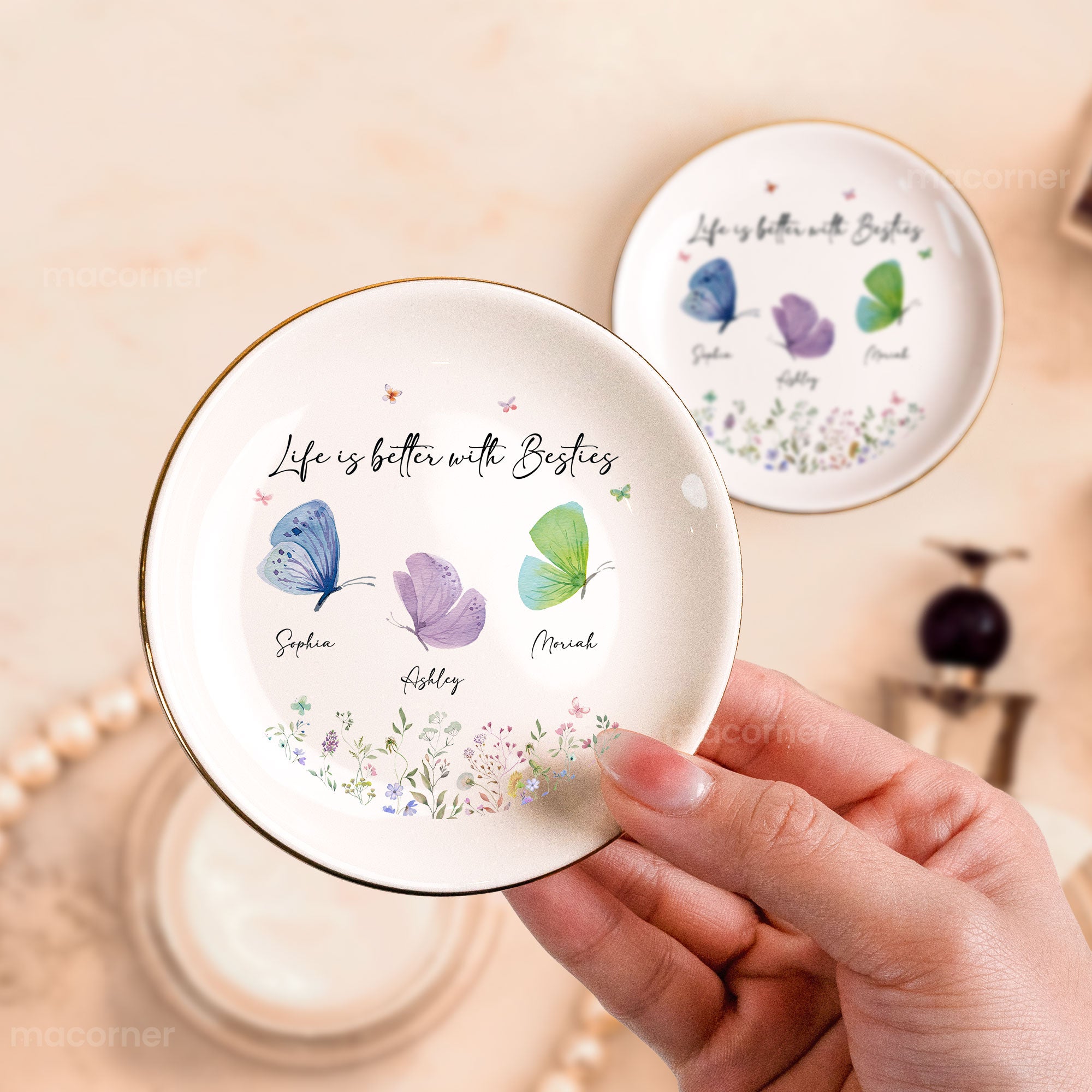 Life Is Better With Besties - Personalized Jewelry Dish