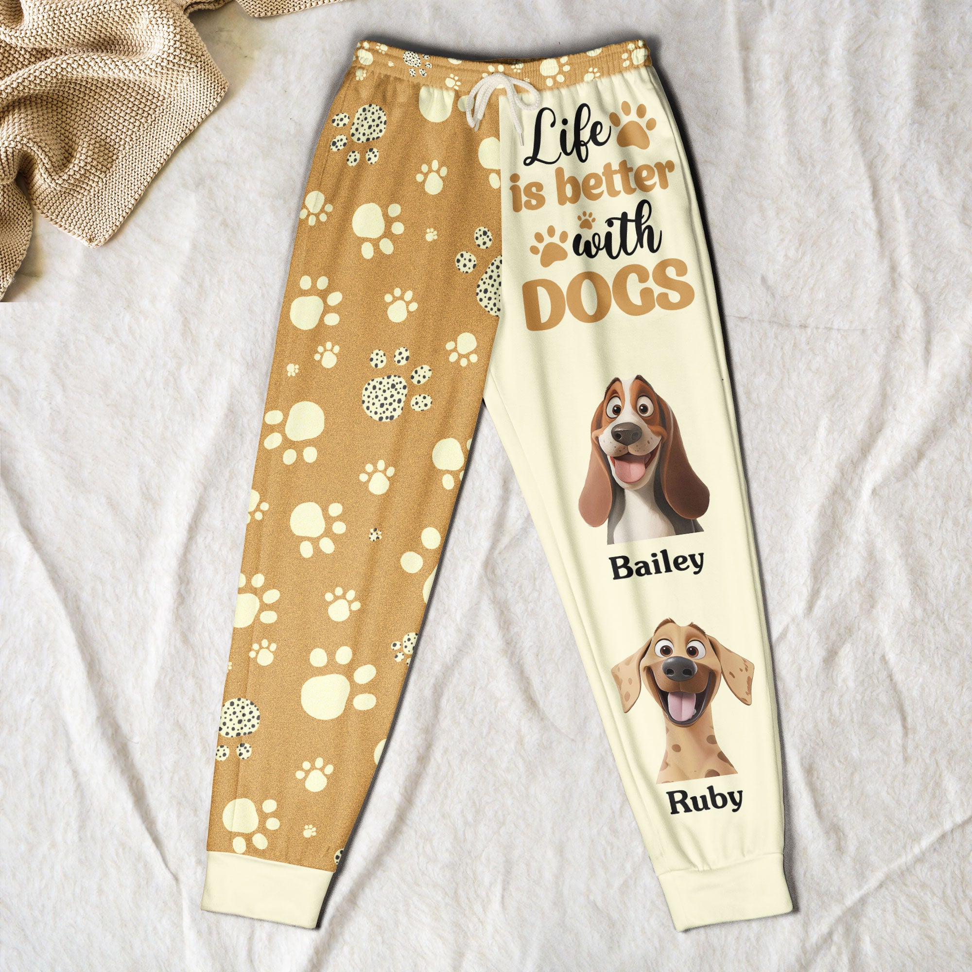 Life Is Better With Dogs - Personalized Sweatpants