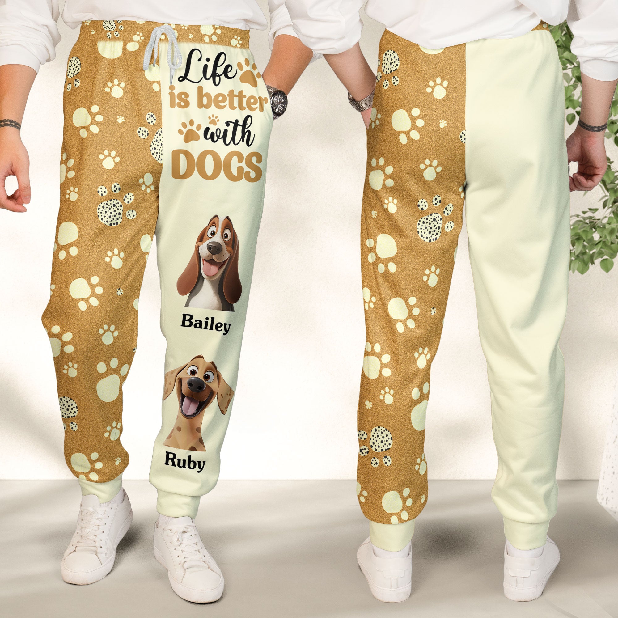 Life Is Better With Dogs - Personalized Sweatpants